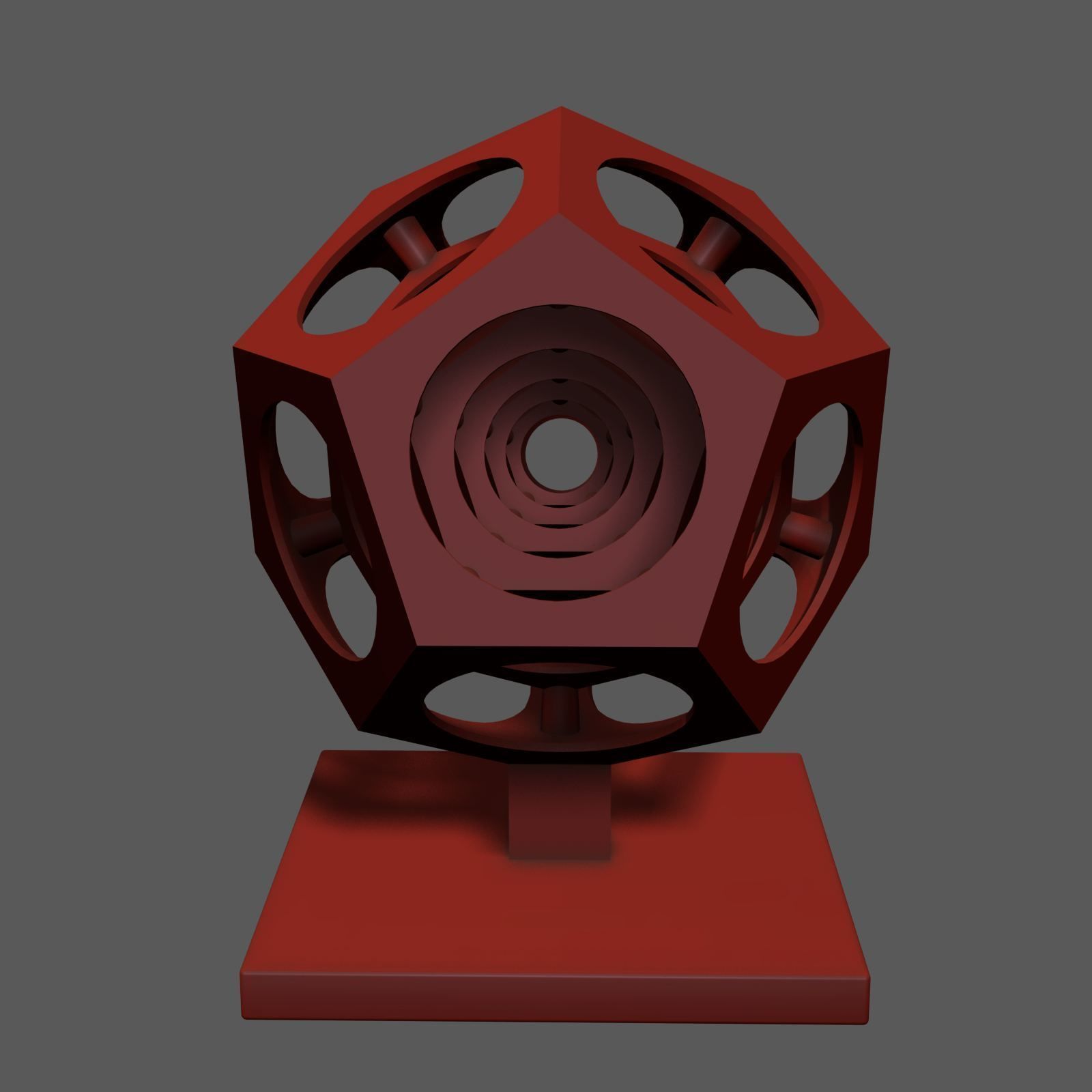 Dodecho metal cube 3D print model_4