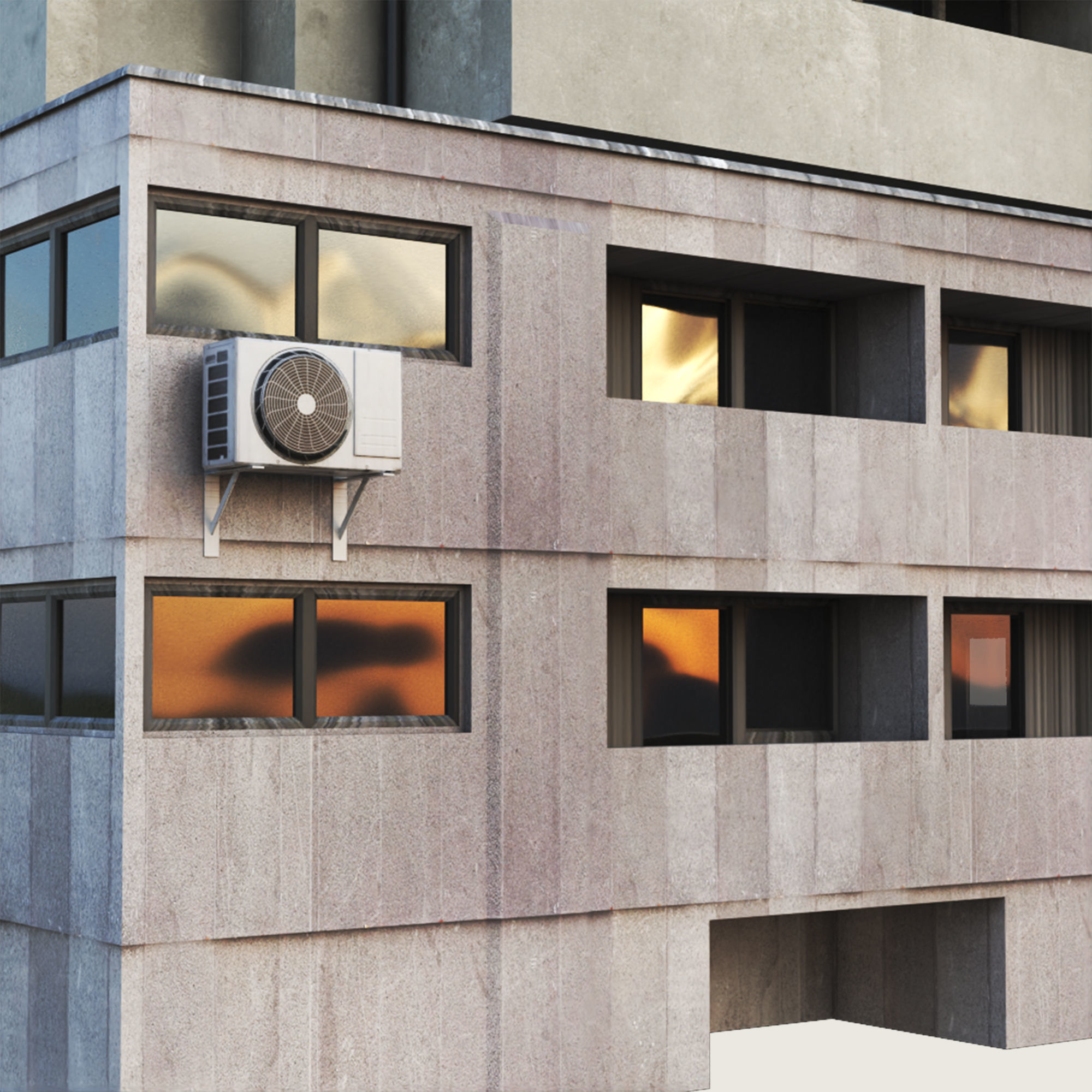 Building Skyscraper City Town Down Office Work Street Kitbash Low-poly 3D model_63