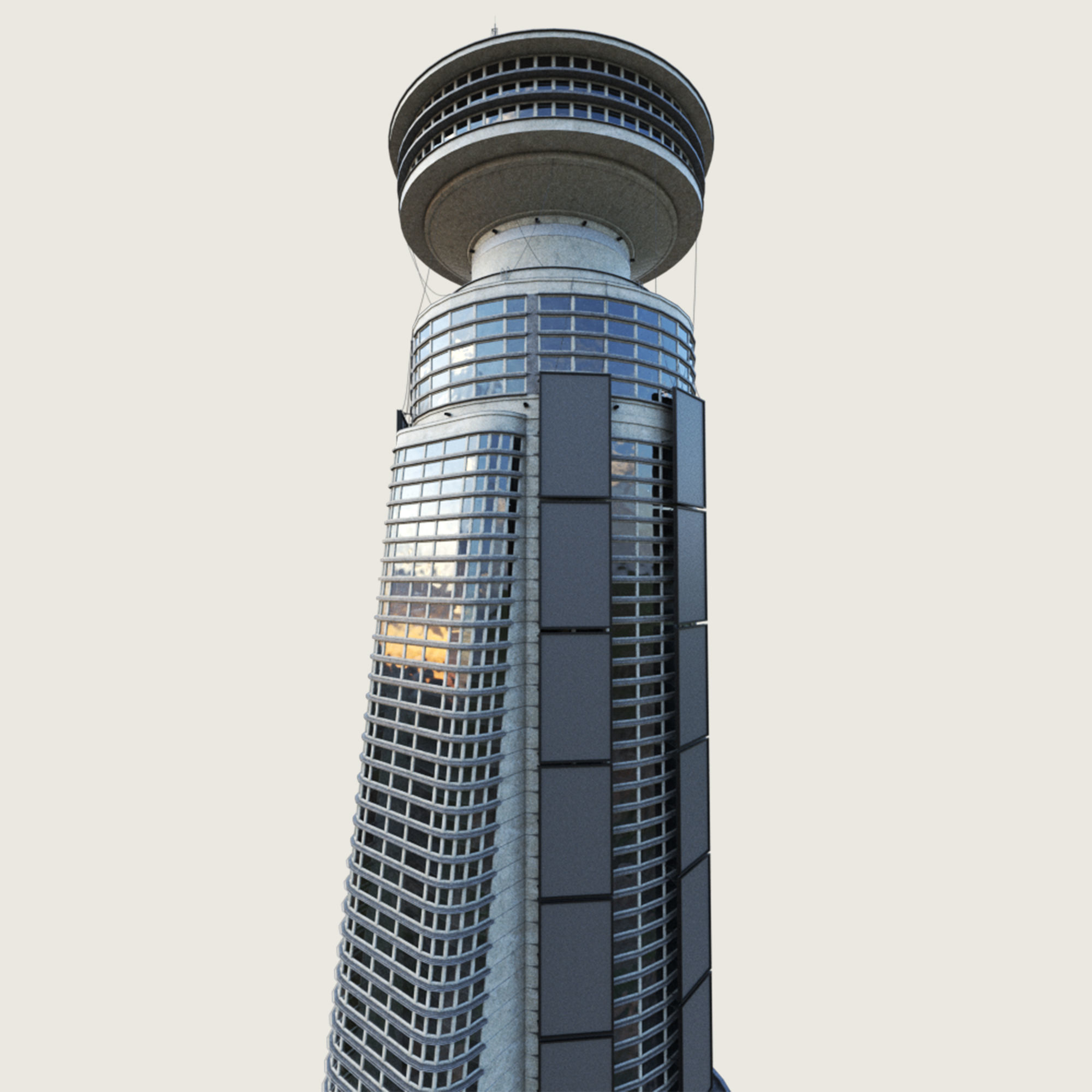 Building Skyscraper City Town Down Office Work Street Kitbash Low-poly 3D model_13
