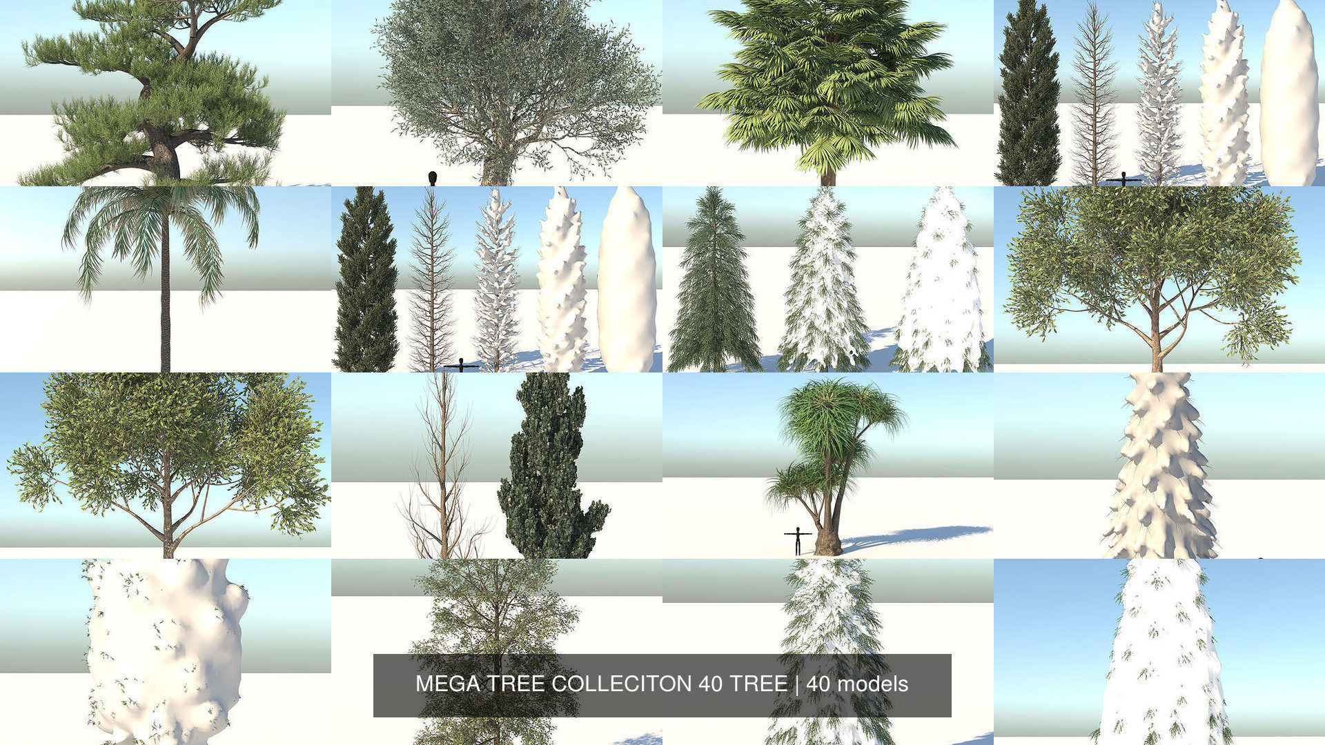 MEGA TREE COLLECITON 40 TREE 3D Model Collection_2