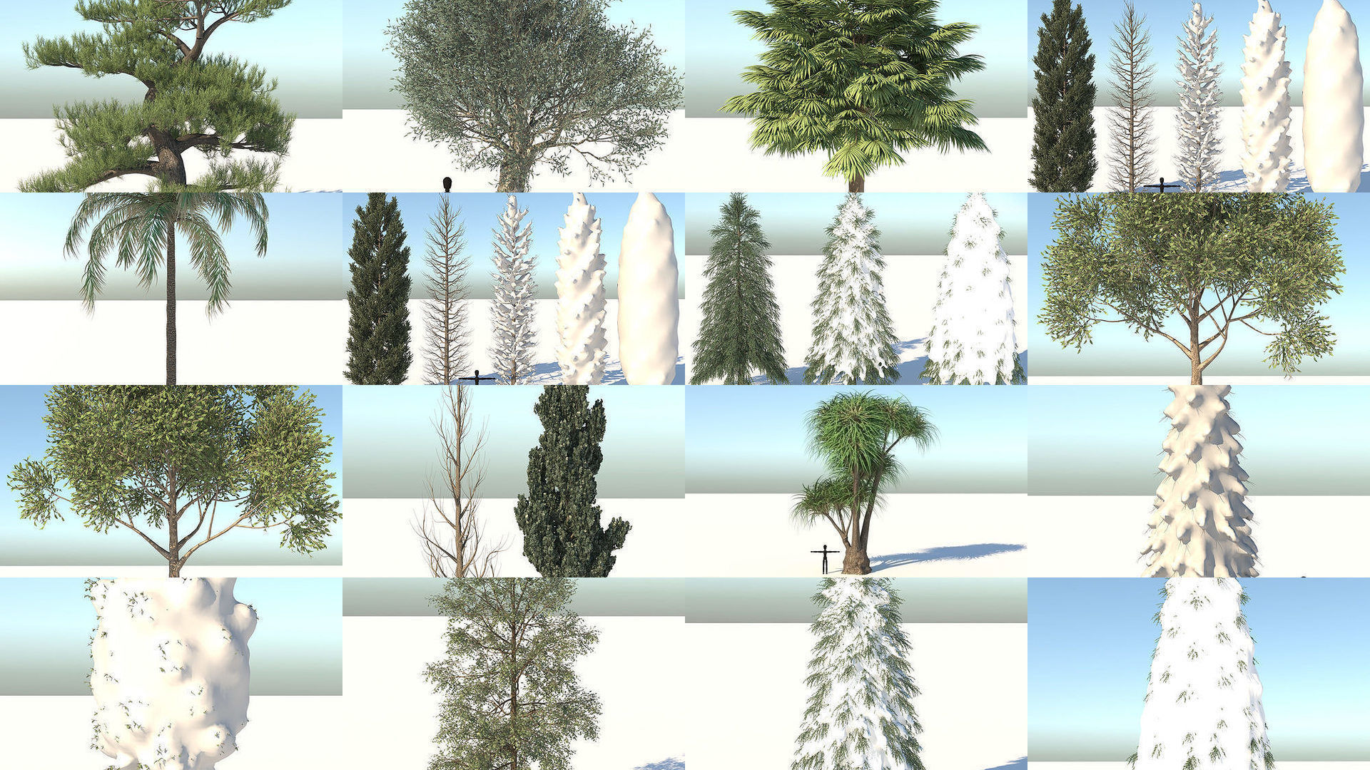 MEGA TREE COLLECITON 40 TREE 3D Model Collection_1
