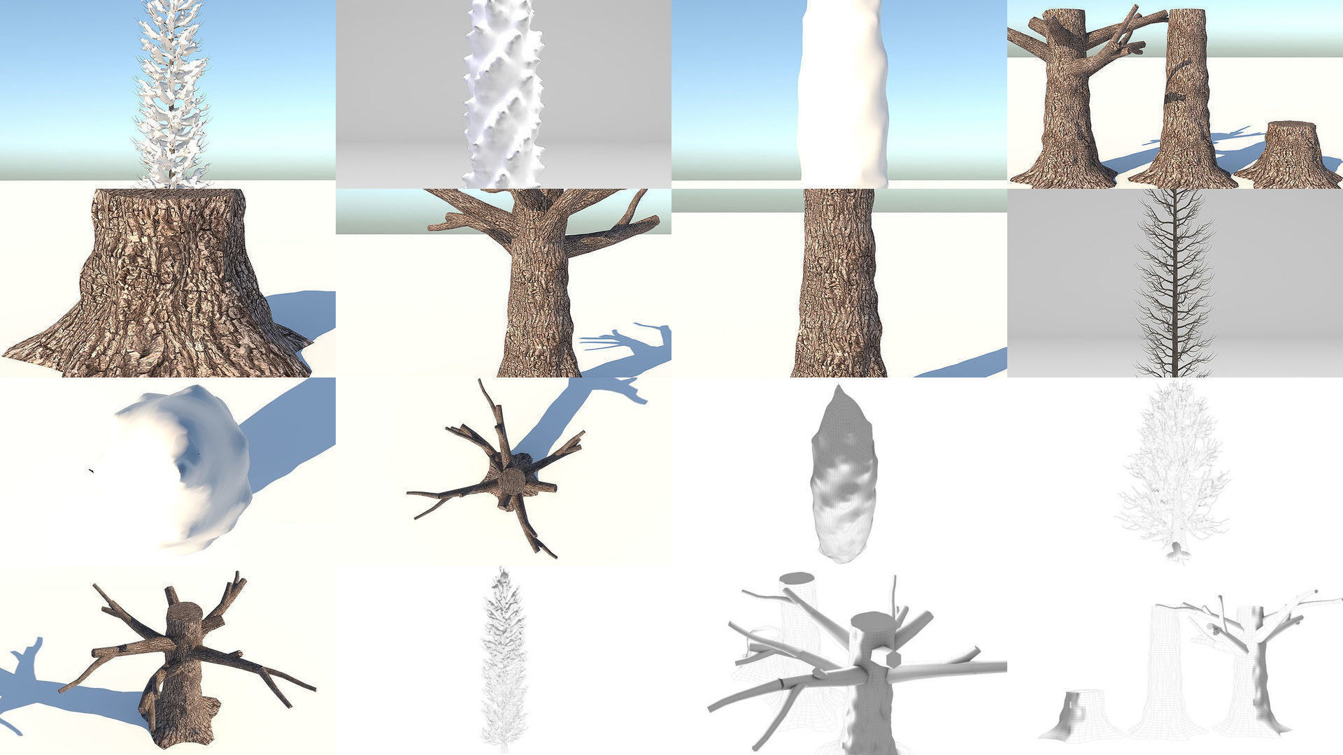MEGA TREE COLLECITON 40 TREE 3D Model Collection_3