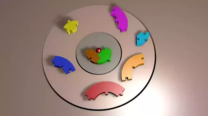 Animated Puzzle Intro 3D model