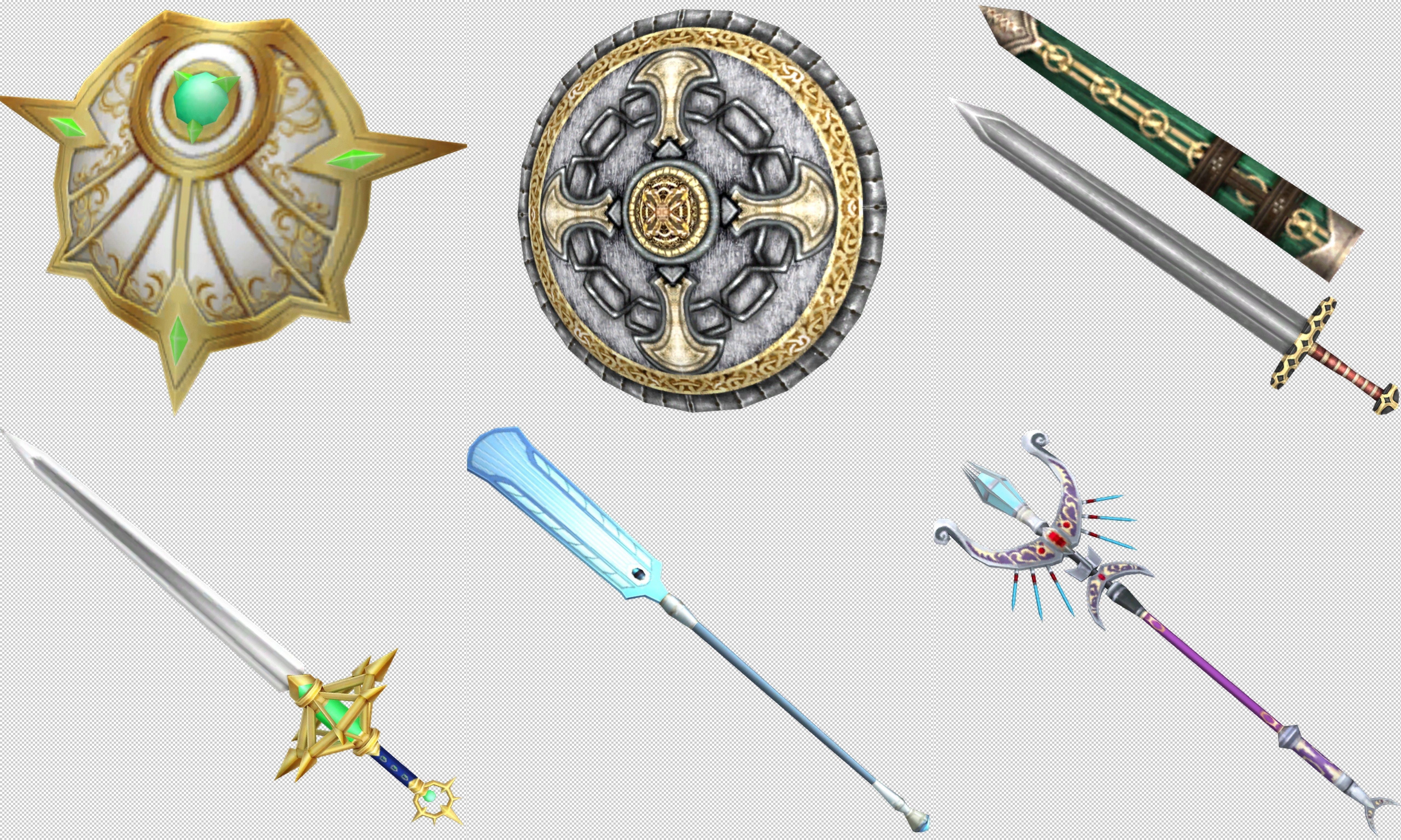 Collection Cartoon - Characters weapons Low-poly 3D model_20