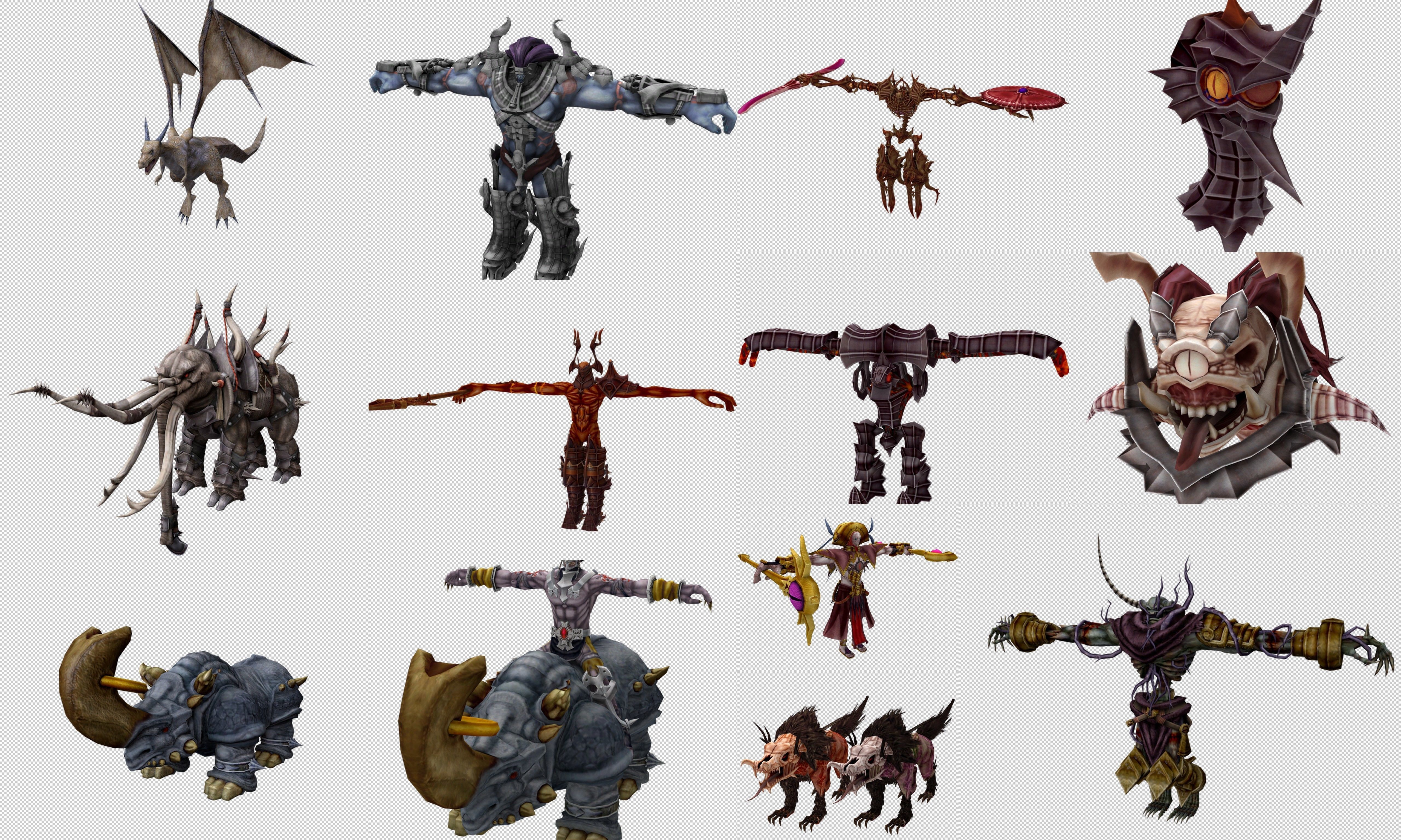 Collection Cartoon - Characters weapons Low-poly 3D model_2