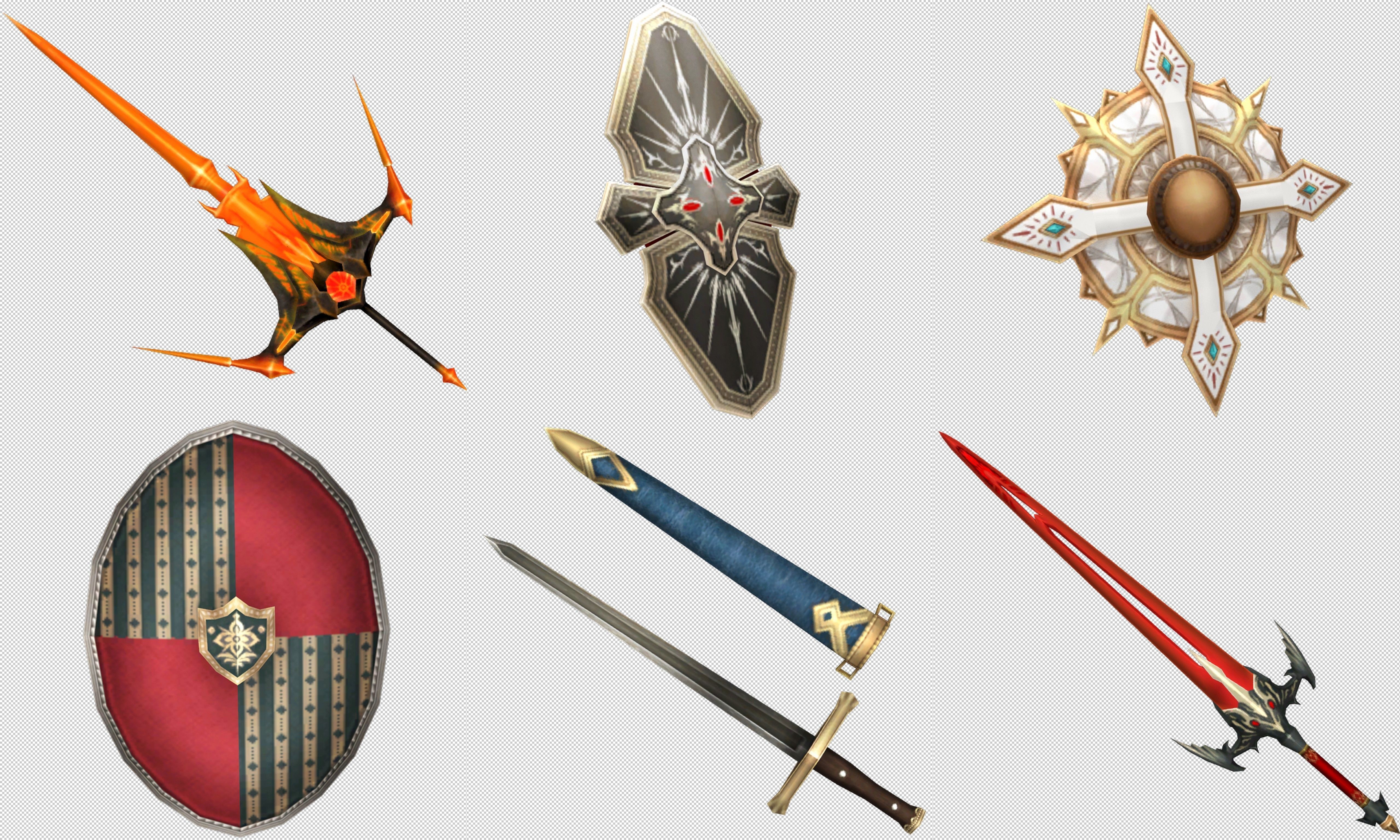 Collection Cartoon - Characters weapons Low-poly 3D model_18