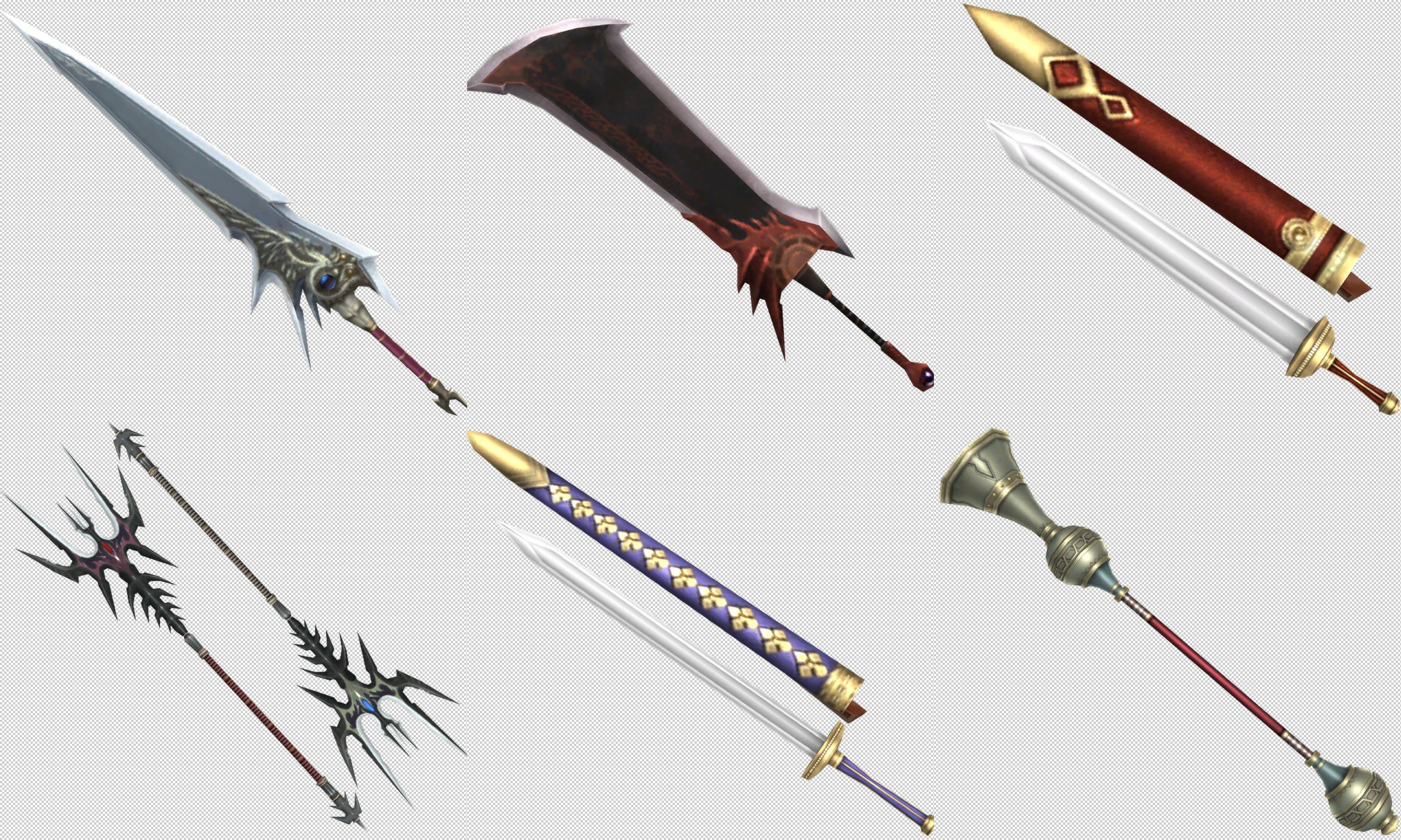 Collection Cartoon - Characters weapons Low-poly 3D model_16