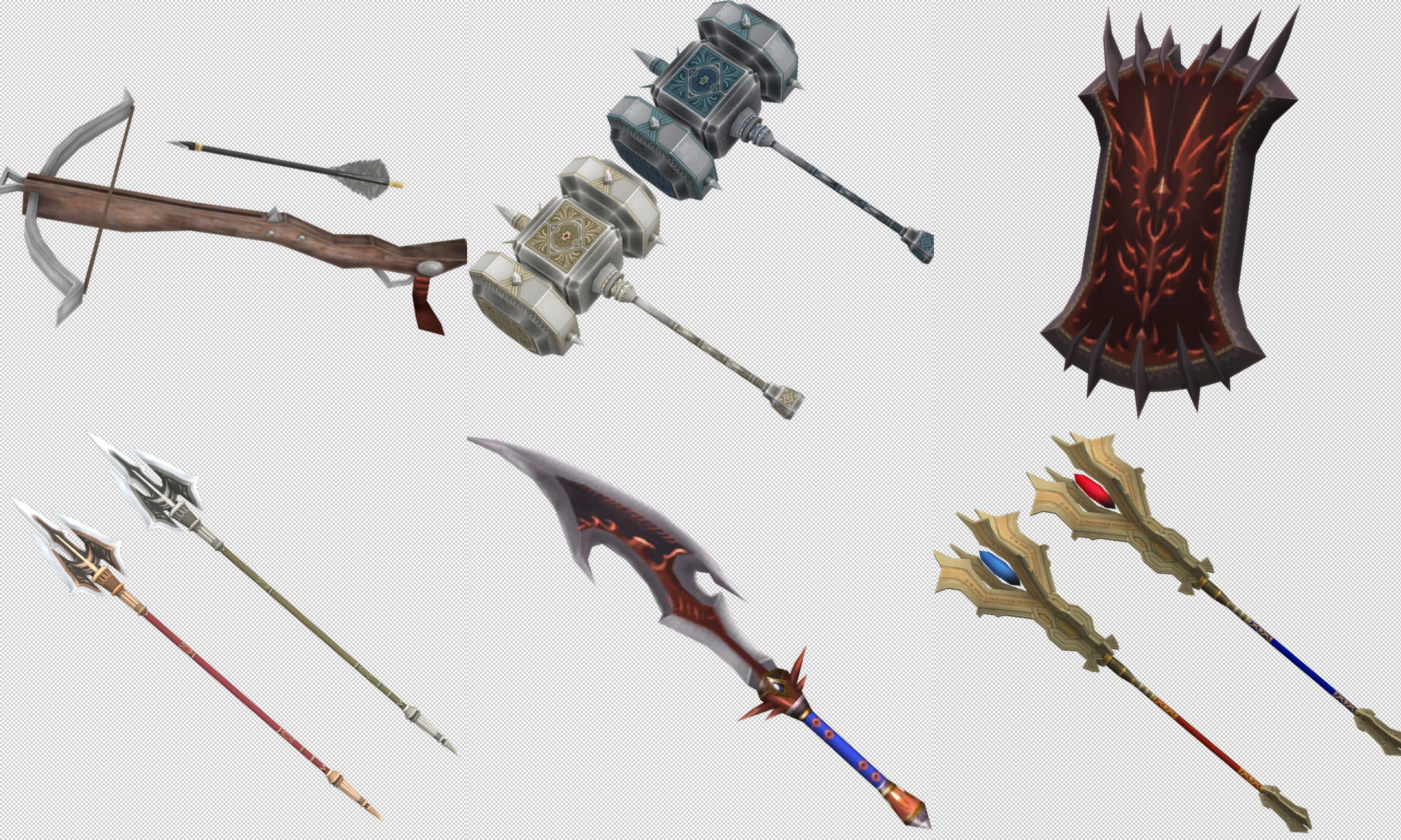 Collection Cartoon - Characters weapons Low-poly 3D model_19