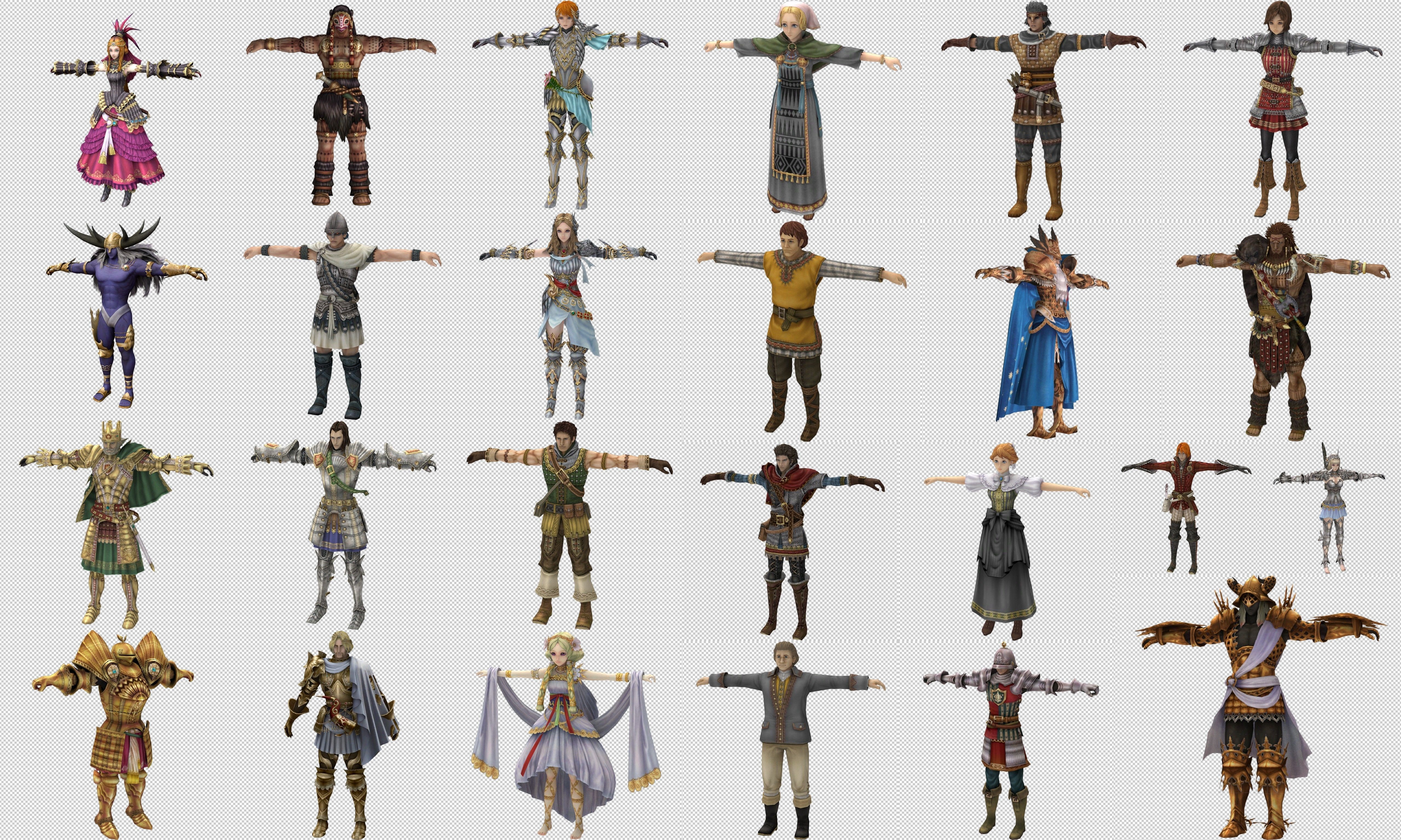 Collection Cartoon - Characters weapons Low-poly 3D model_1