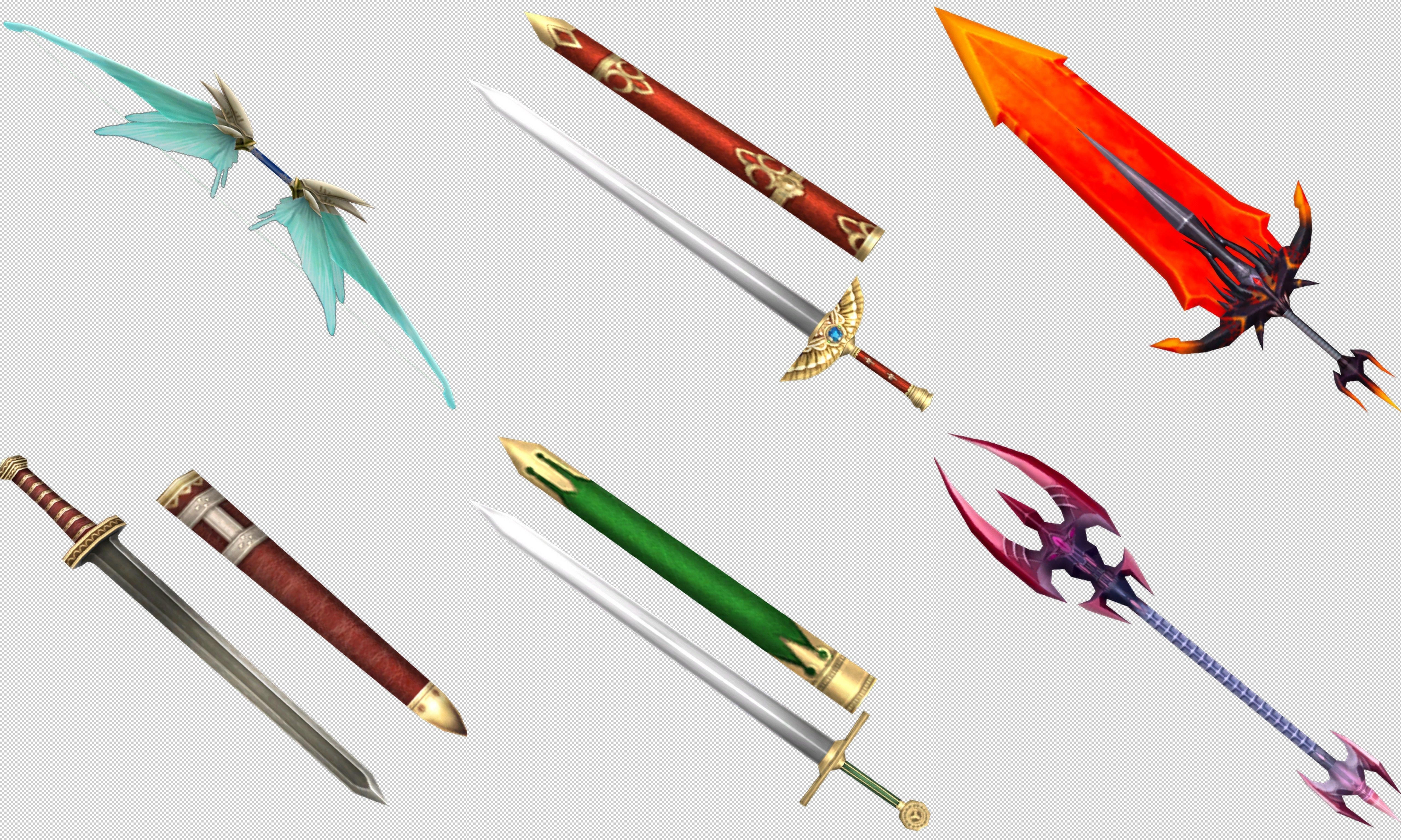 Collection Cartoon - Characters weapons Low-poly 3D model_15