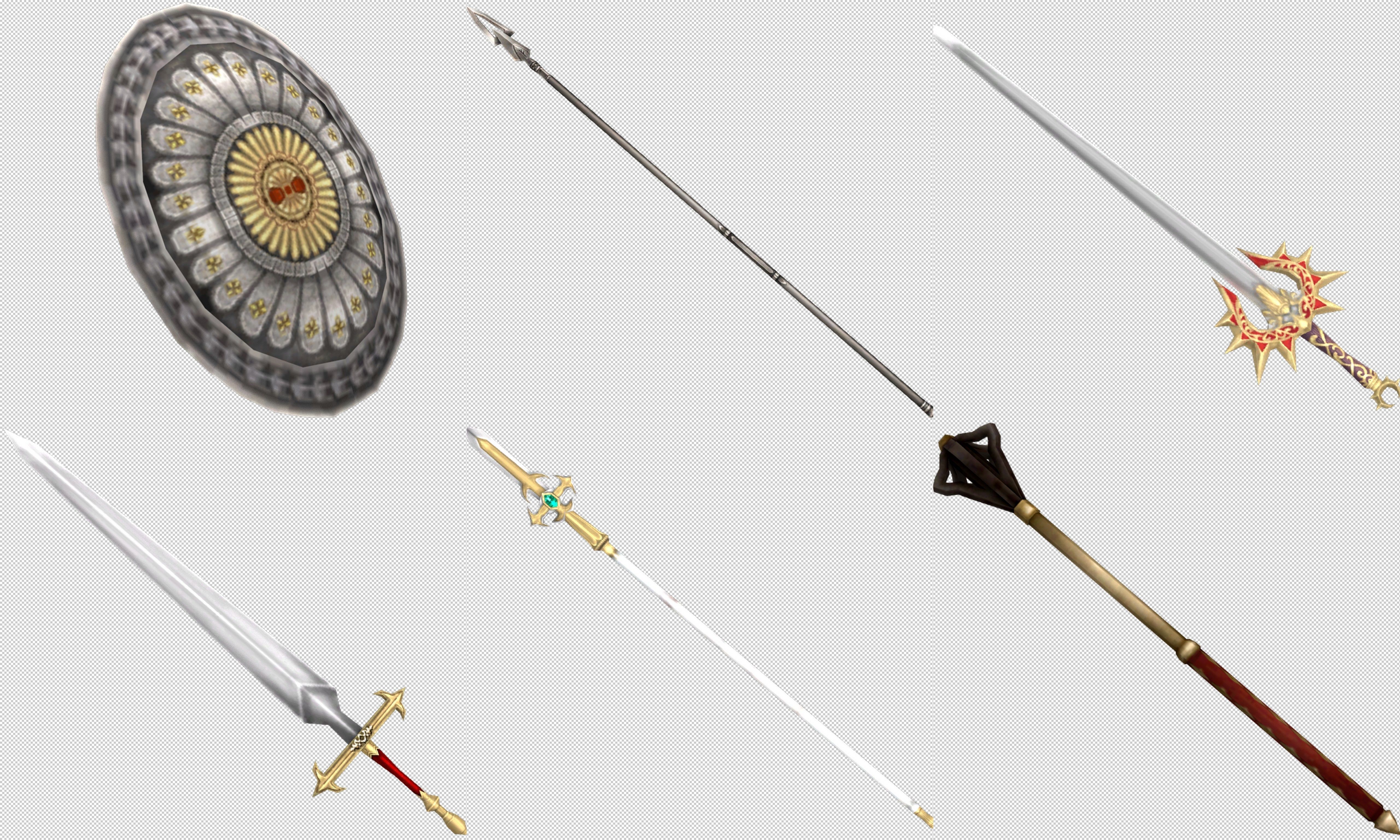 Collection Cartoon - Characters weapons Low-poly 3D model_12