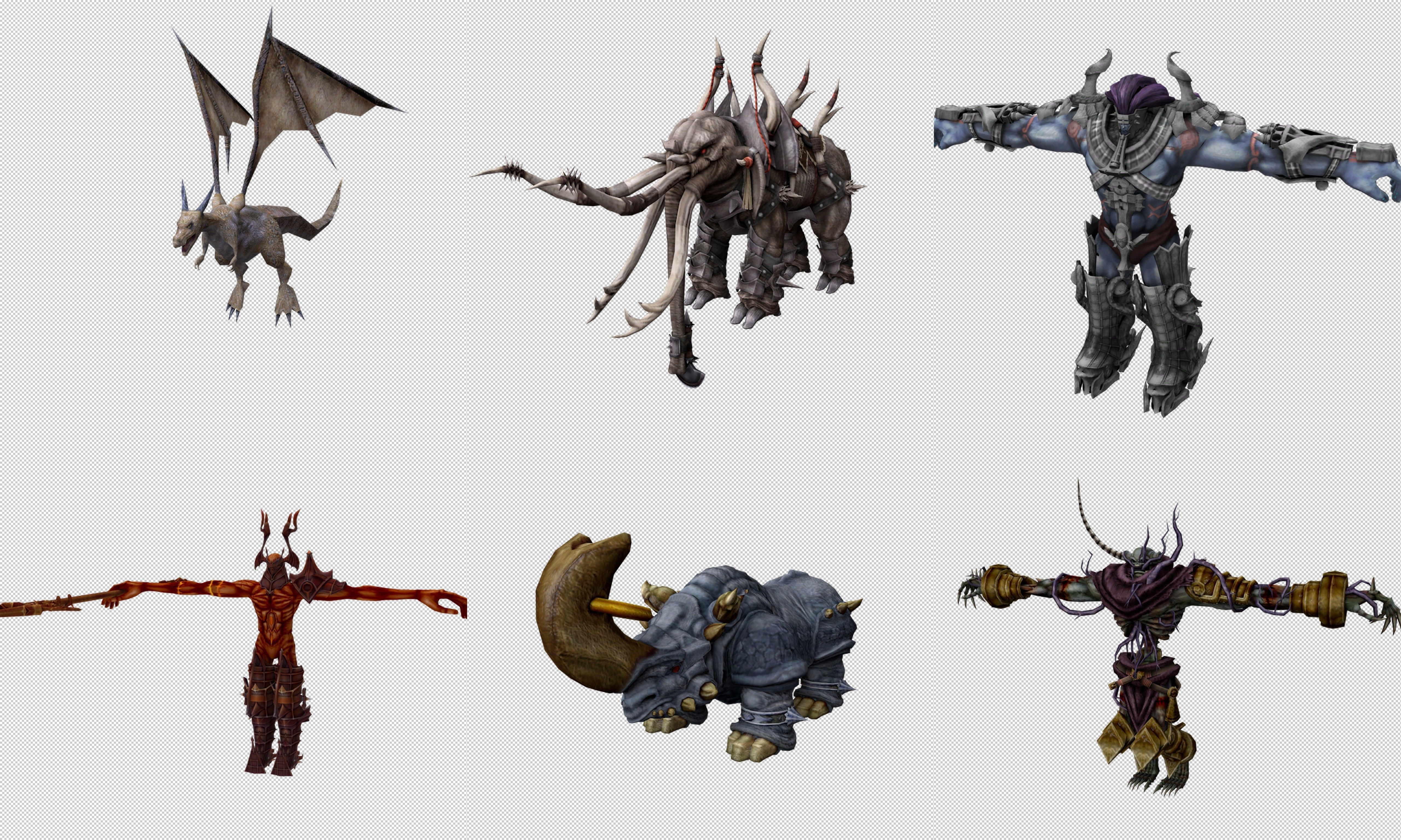 Collection Cartoon - Characters weapons Low-poly 3D model_8