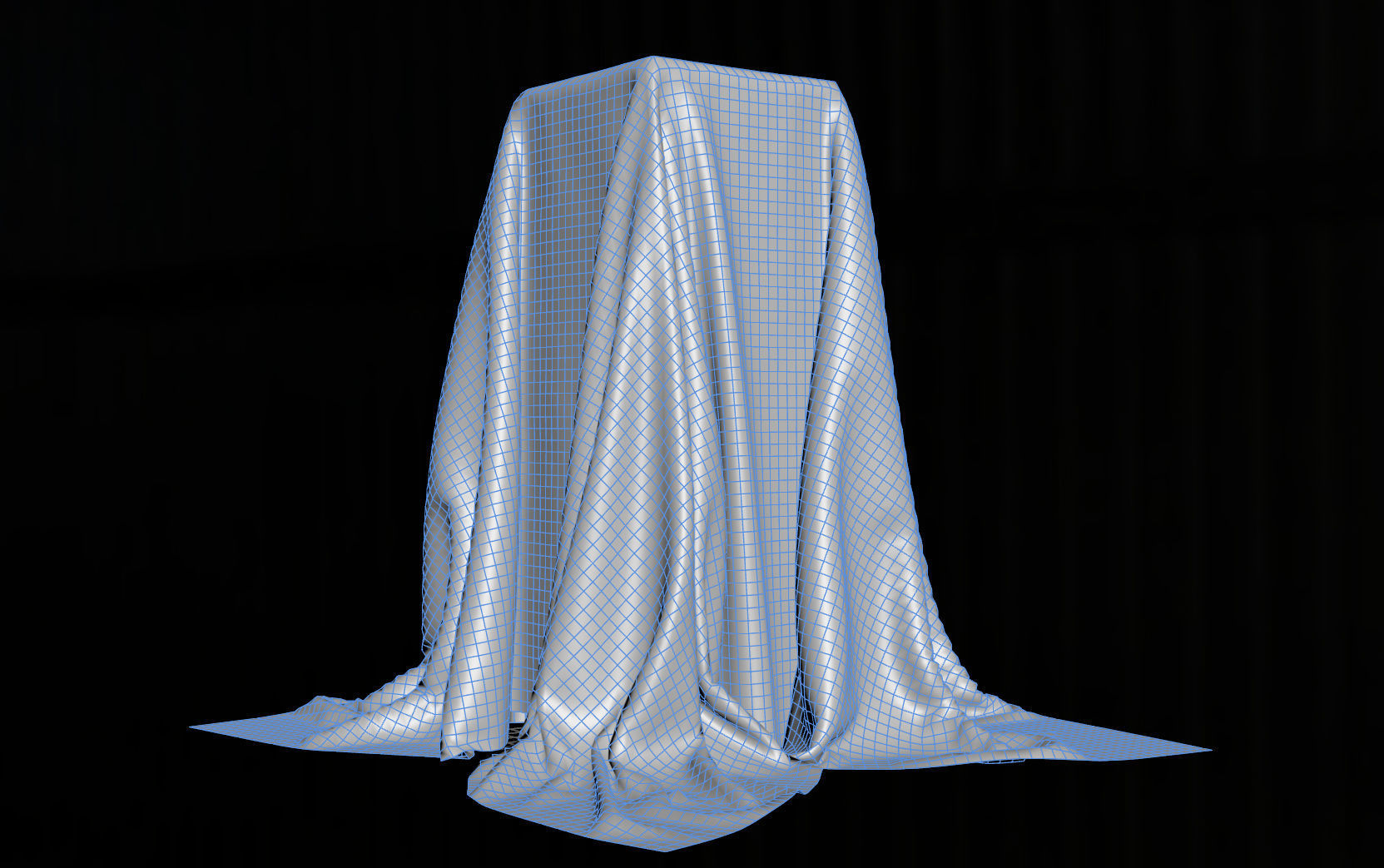 Animated Unveiling Cloth and drapes  3D model_2