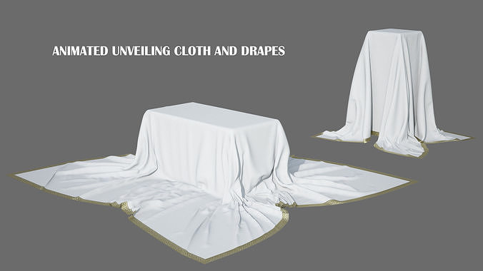 Animated Unveiling Cloth and drapes  3D model