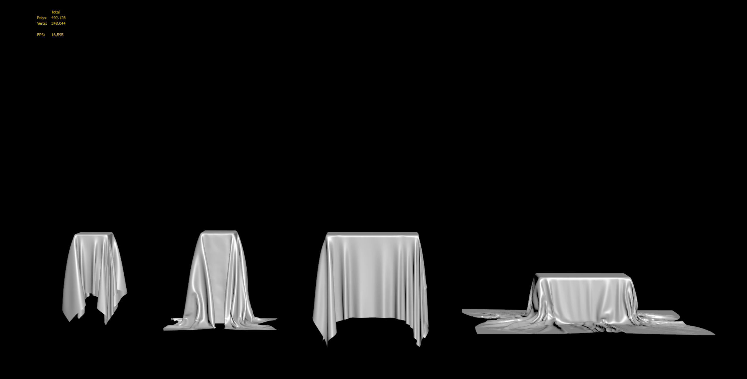 Animated Unveiling Cloth and drapes  3D model_3