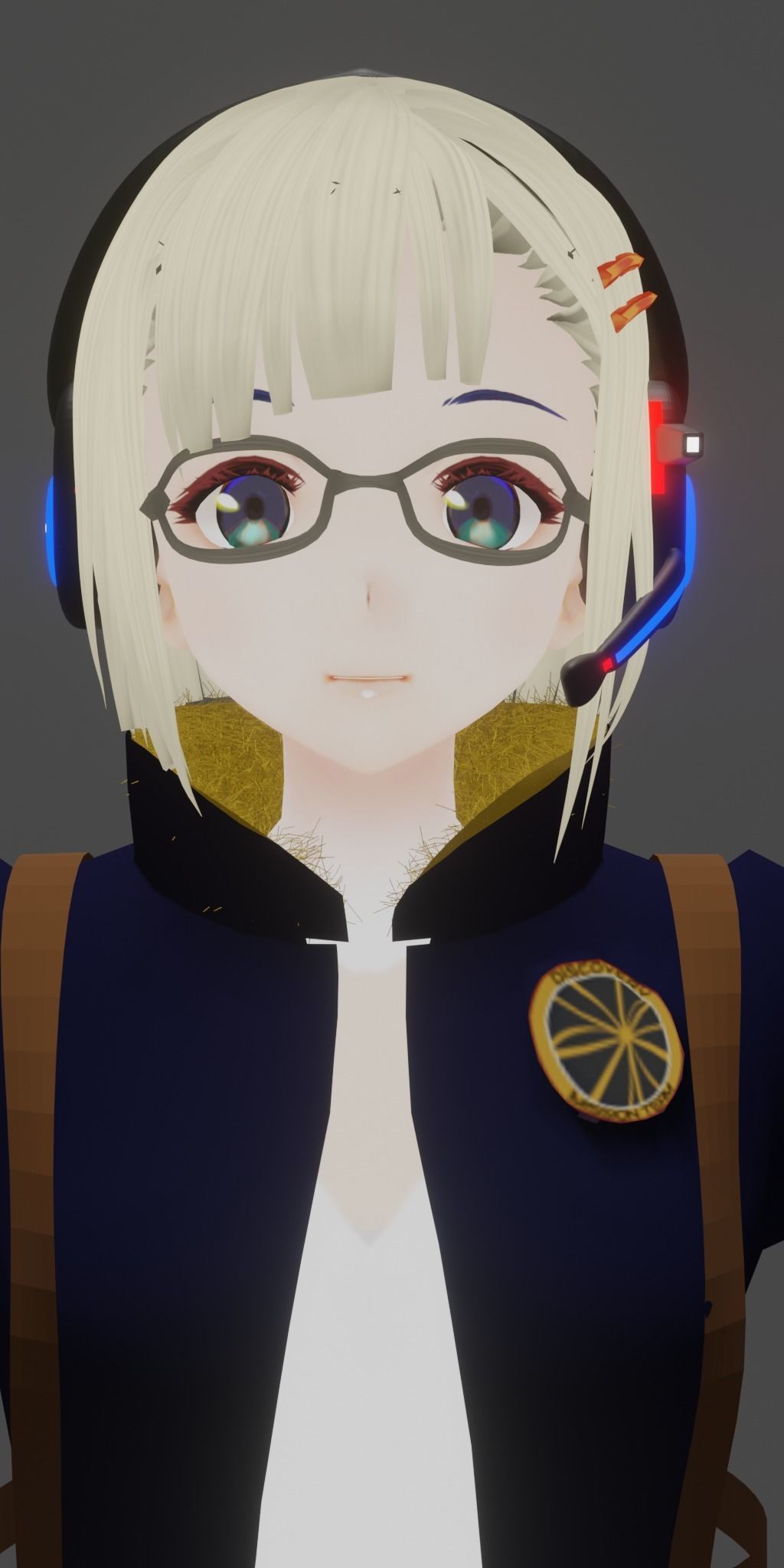 White Headphones with camera and without camera Low-poly 3D model_9