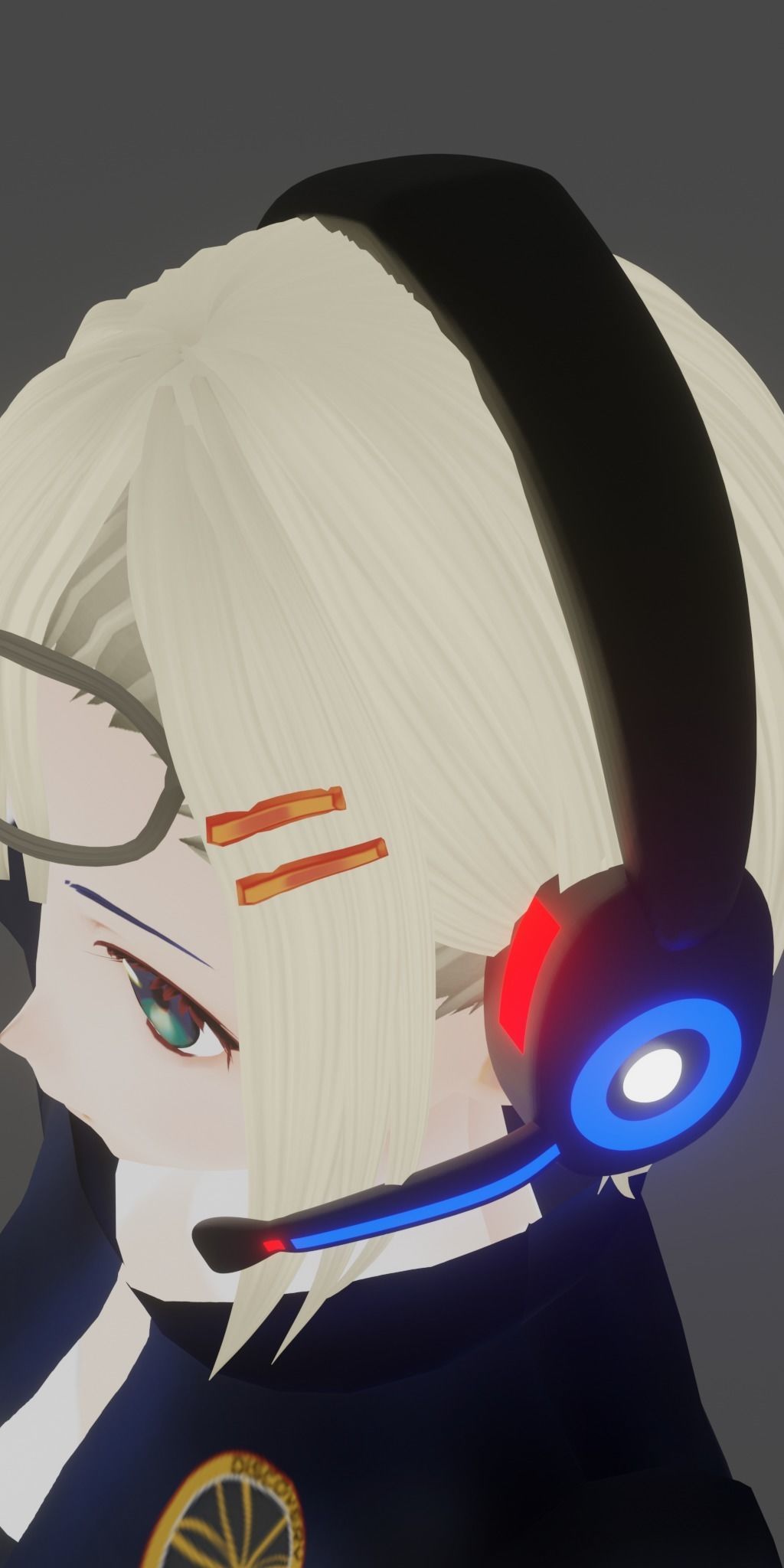 White Headphones with camera and without camera Low-poly 3D model_10