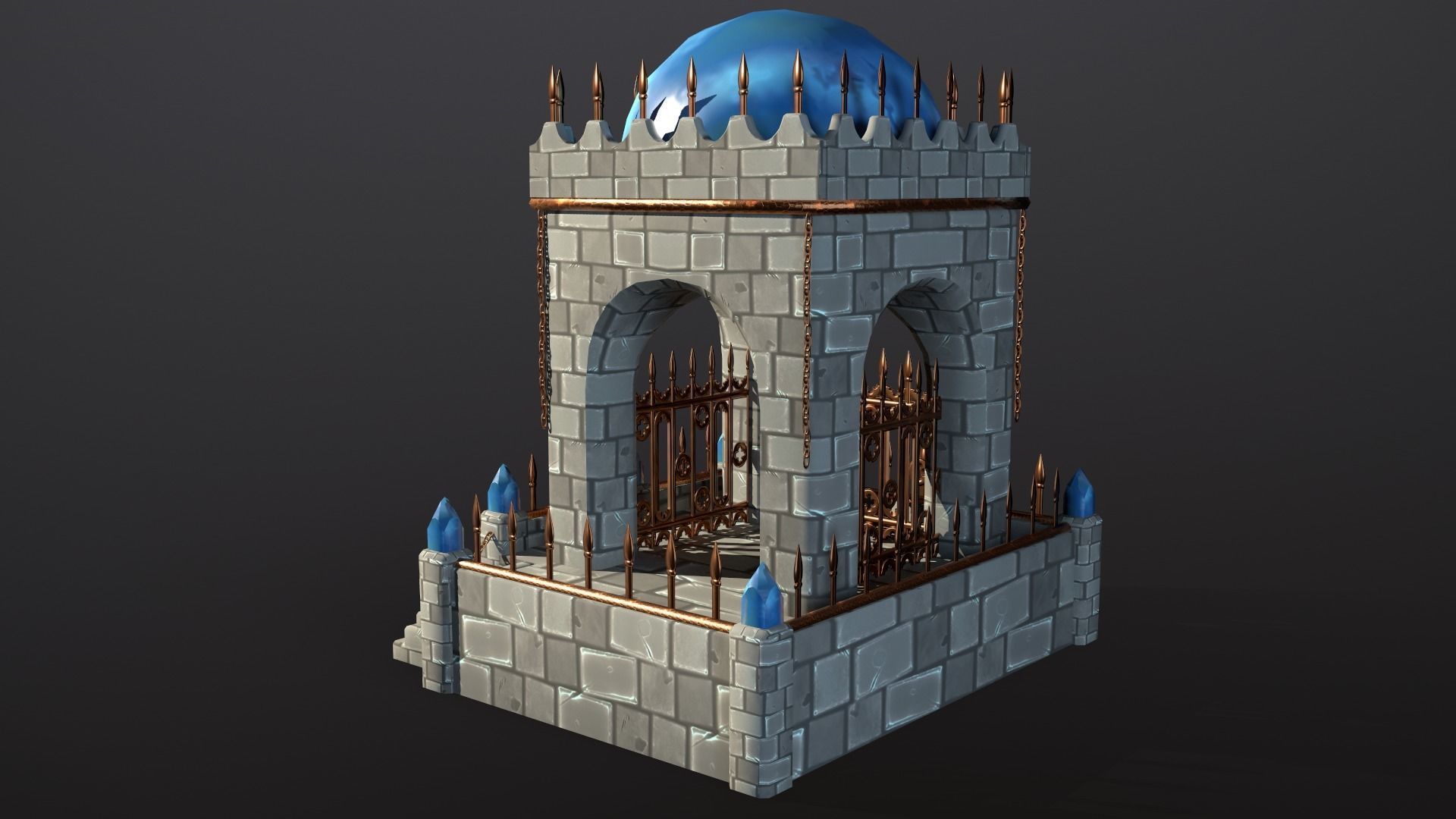 Seraphim Graveyard Kit Low-poly 3D model_3