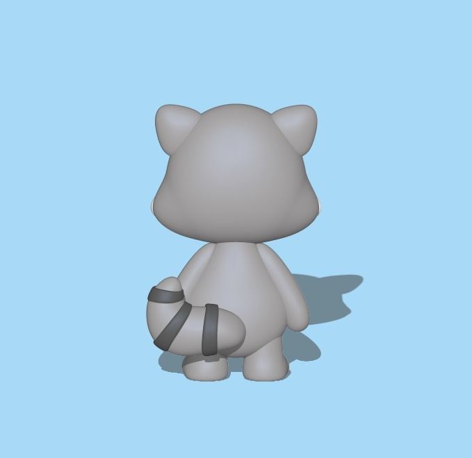 Raccoon Toy 3D print model_2
