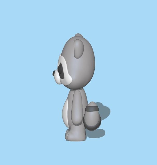 Raccoon Toy 3D print model_1