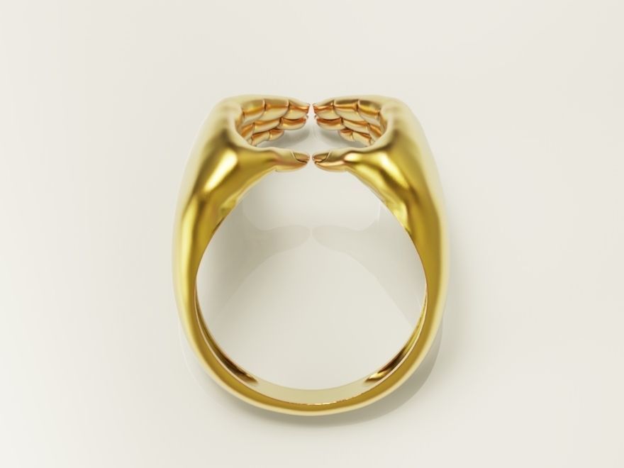 Heart hand Silver Gold  Print 3D print model_2