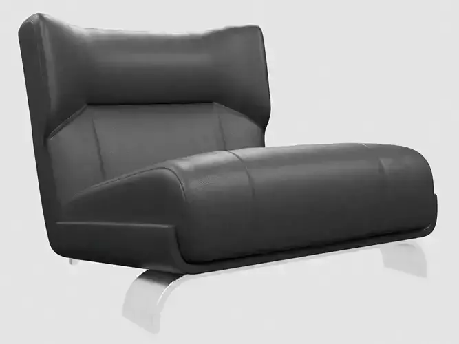VICENZO DE COTIIS DC103B LOUNGE CHAIR black leather