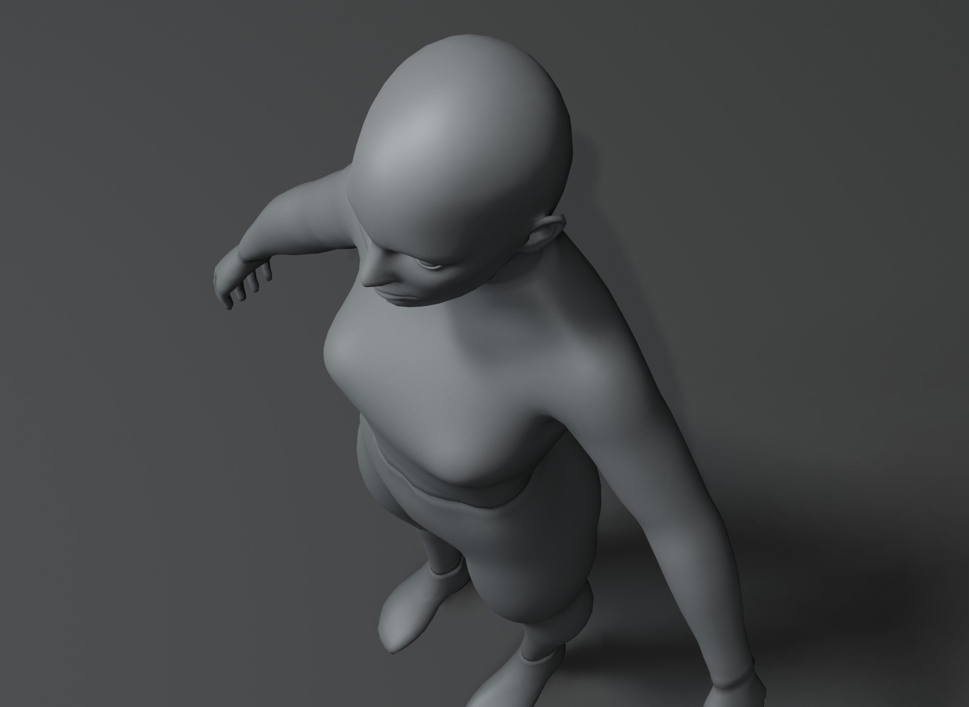 Clothed Female Body Base Mesh 3D Model 10k Polygons Low-poly 3D model_19