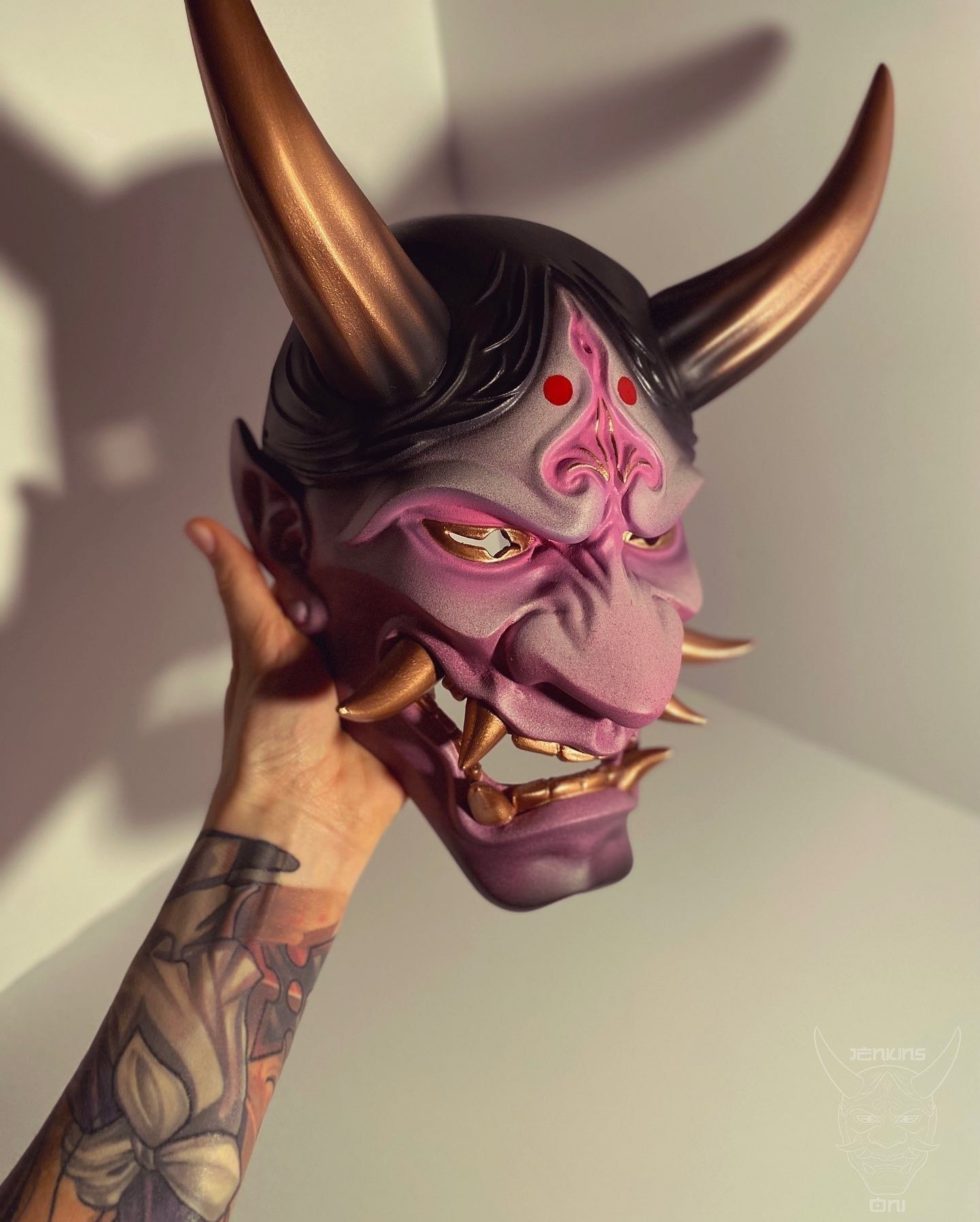 Traditional Japanese Hannya Mask Oni Mask Samurai Mask 3D print model_21