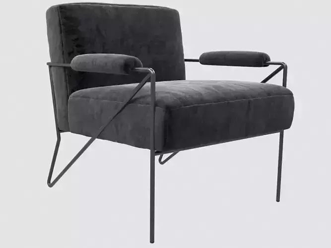 EMMETT LOUNGE CHAIR MINK SHEARLING Kelly Wearstler