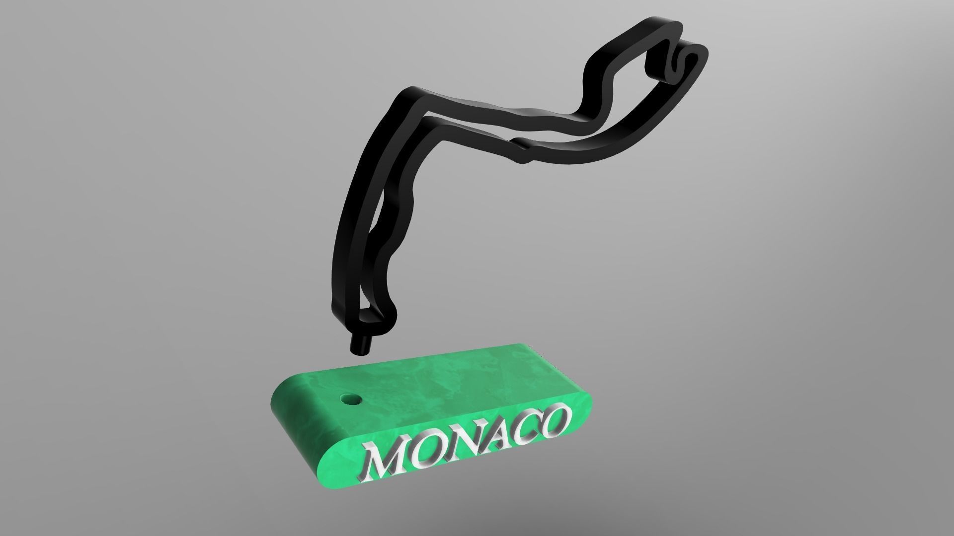 F1 Monaco Race Track STL OBJ FBX Files 3D Print Fusion 360 3D print model_3