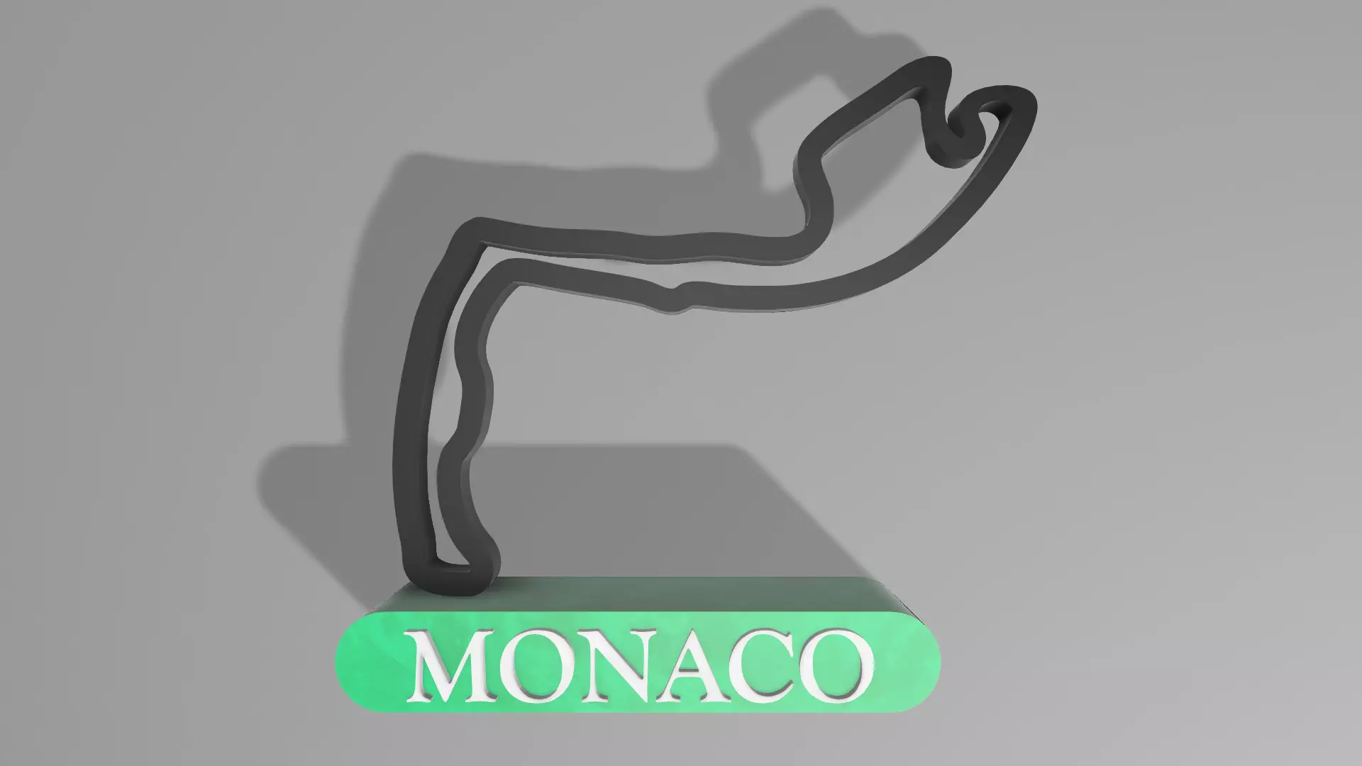 F1 Monaco Race Track STL OBJ FBX Files 3D Print Fusion 360 3D print model_0