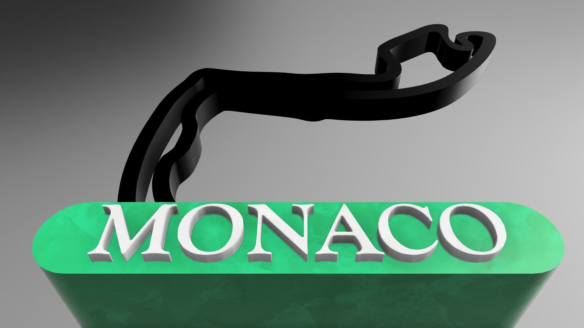 F1 Monaco Race Track STL OBJ FBX Files 3D Print Fusion 360 3D print model_5