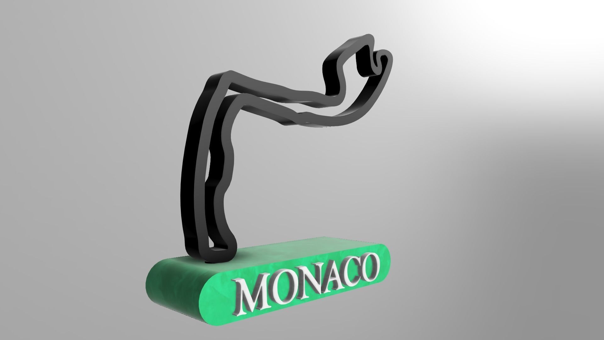 F1 Monaco Race Track STL OBJ FBX Files 3D Print Fusion 360 3D print model_2