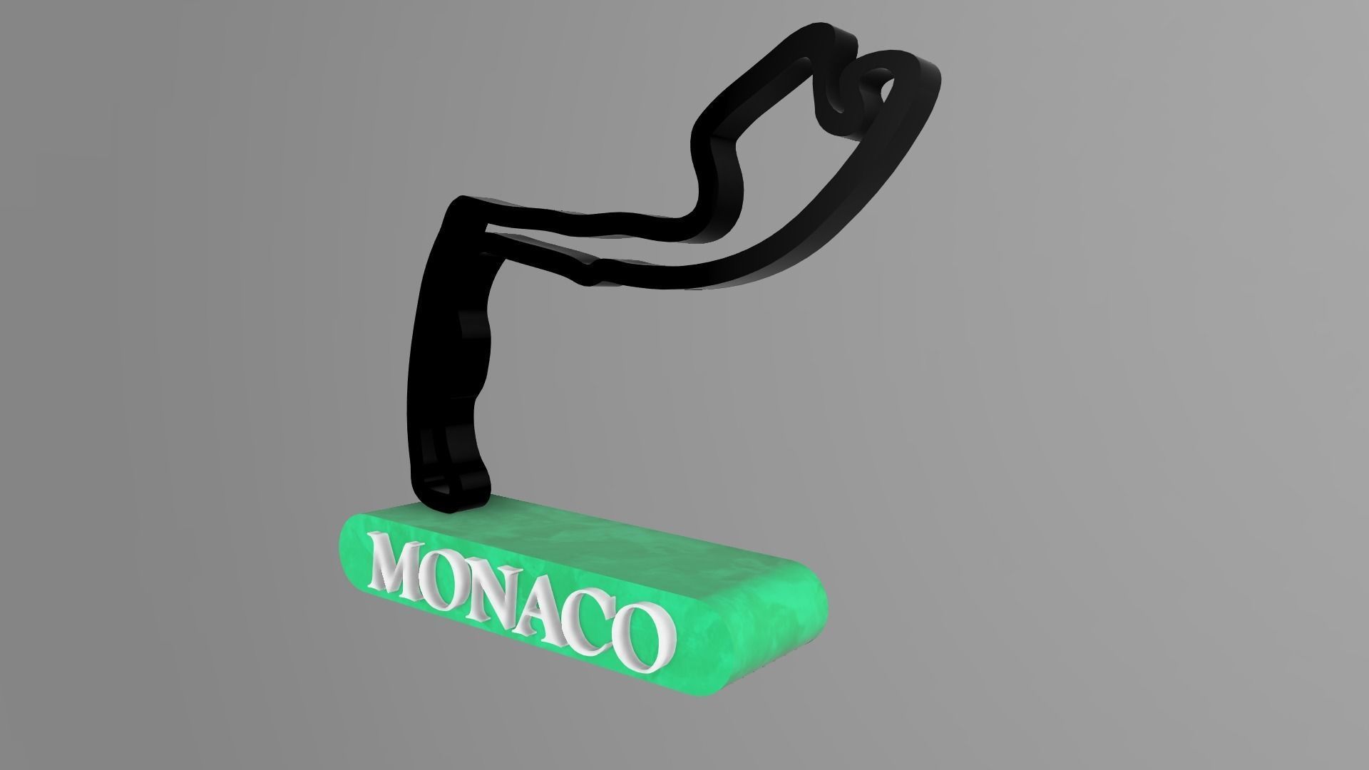 F1 Monaco Race Track STL OBJ FBX Files 3D Print Fusion 360 3D print model_1