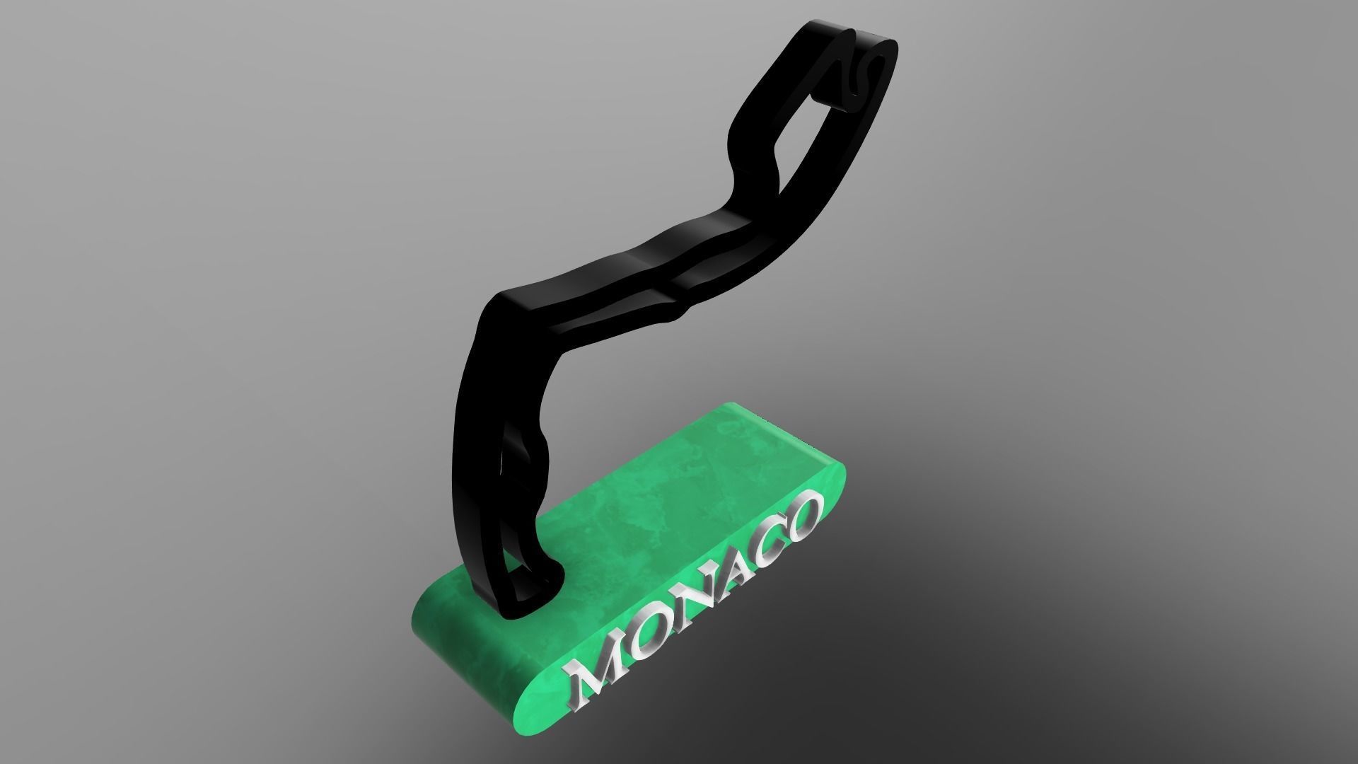 F1 Monaco Race Track STL OBJ FBX Files 3D Print Fusion 360 3D print model_9