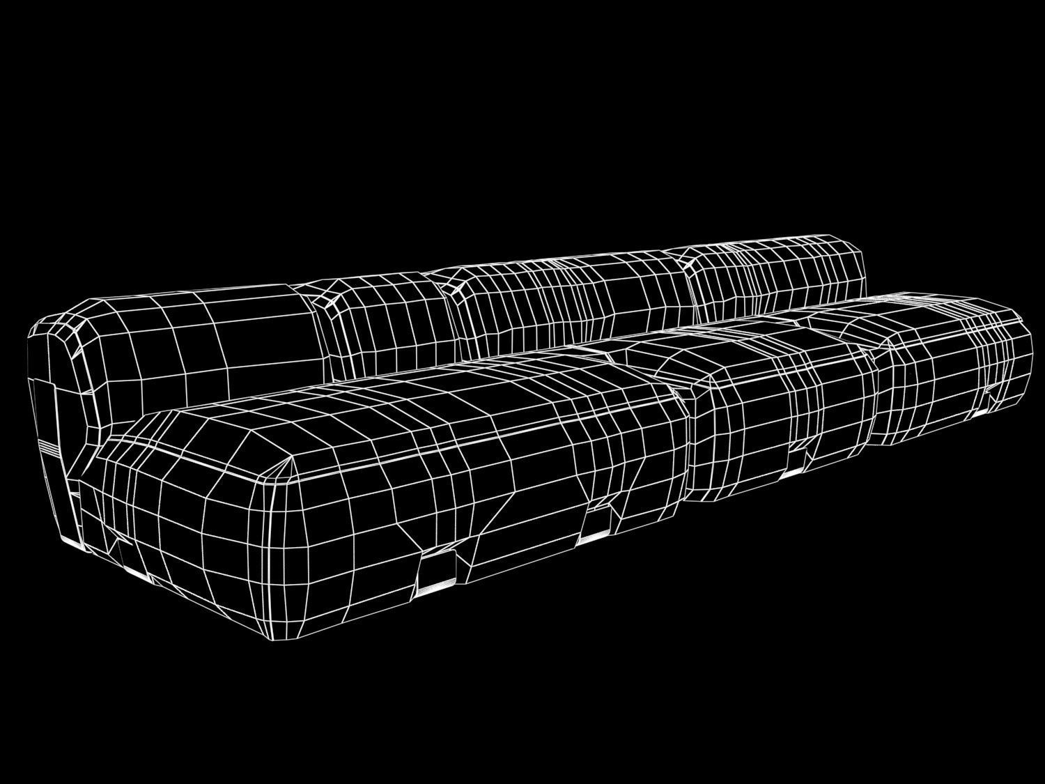 VICENZO DE COTIIS DC0705A sofa Low-poly 3D model_1