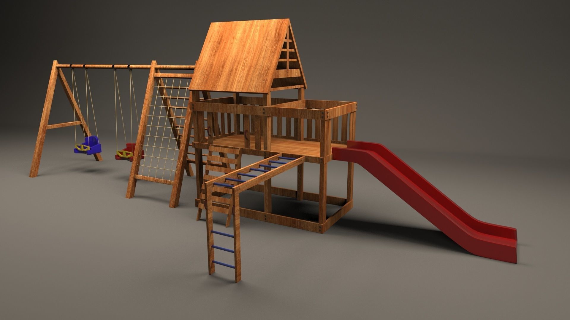 Playground Set 3D model_1