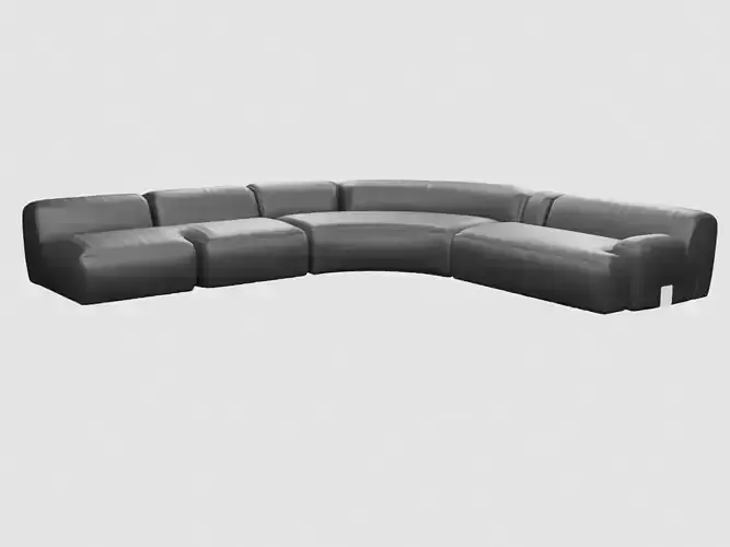 VINCENZO DE COTIIS DC0706 SOFA black leather