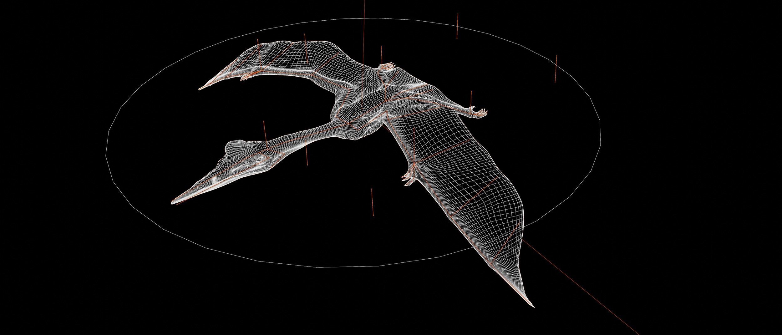 Quetzalcoatlus - Cretaceous Pterosaur Flying Reptile Low-poly 3D model_13