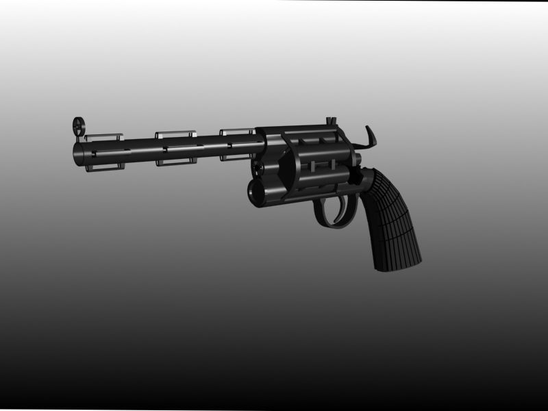 Gauss revolver 3D model