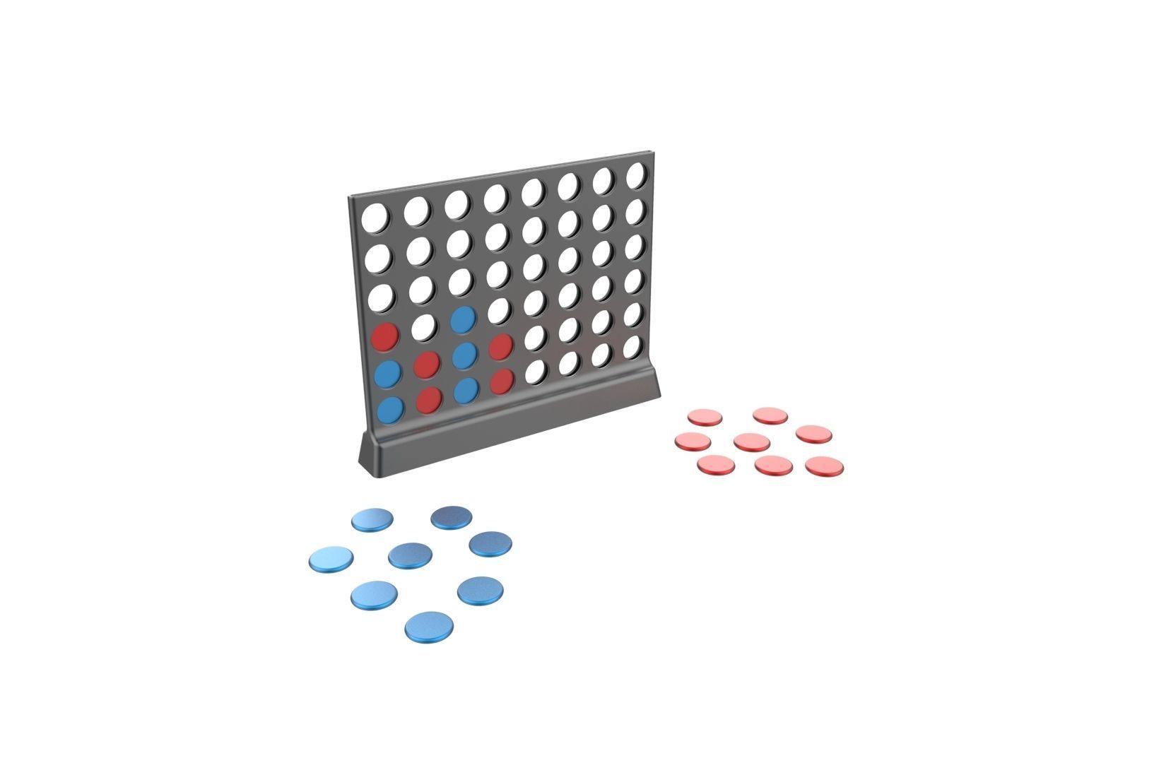 Connect 4 game 3D print model_9