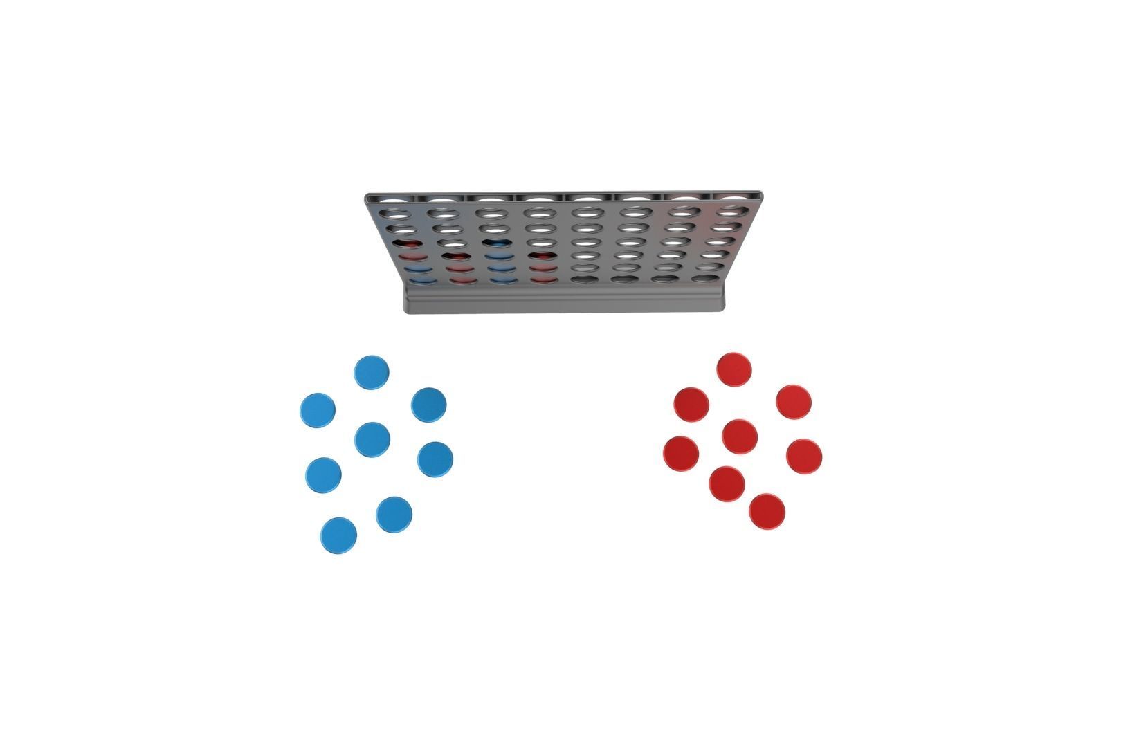 Connect 4 game 3D print model_12