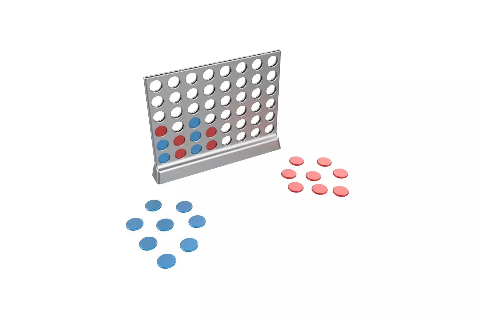 Connect 4 game 3D print model_0