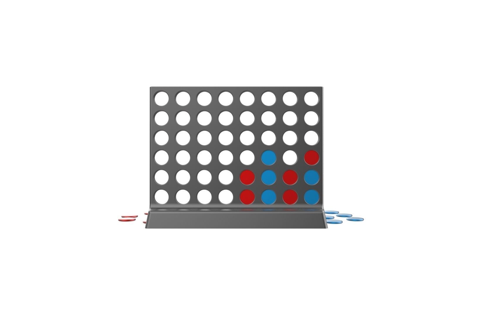 Connect 4 game 3D print model_5