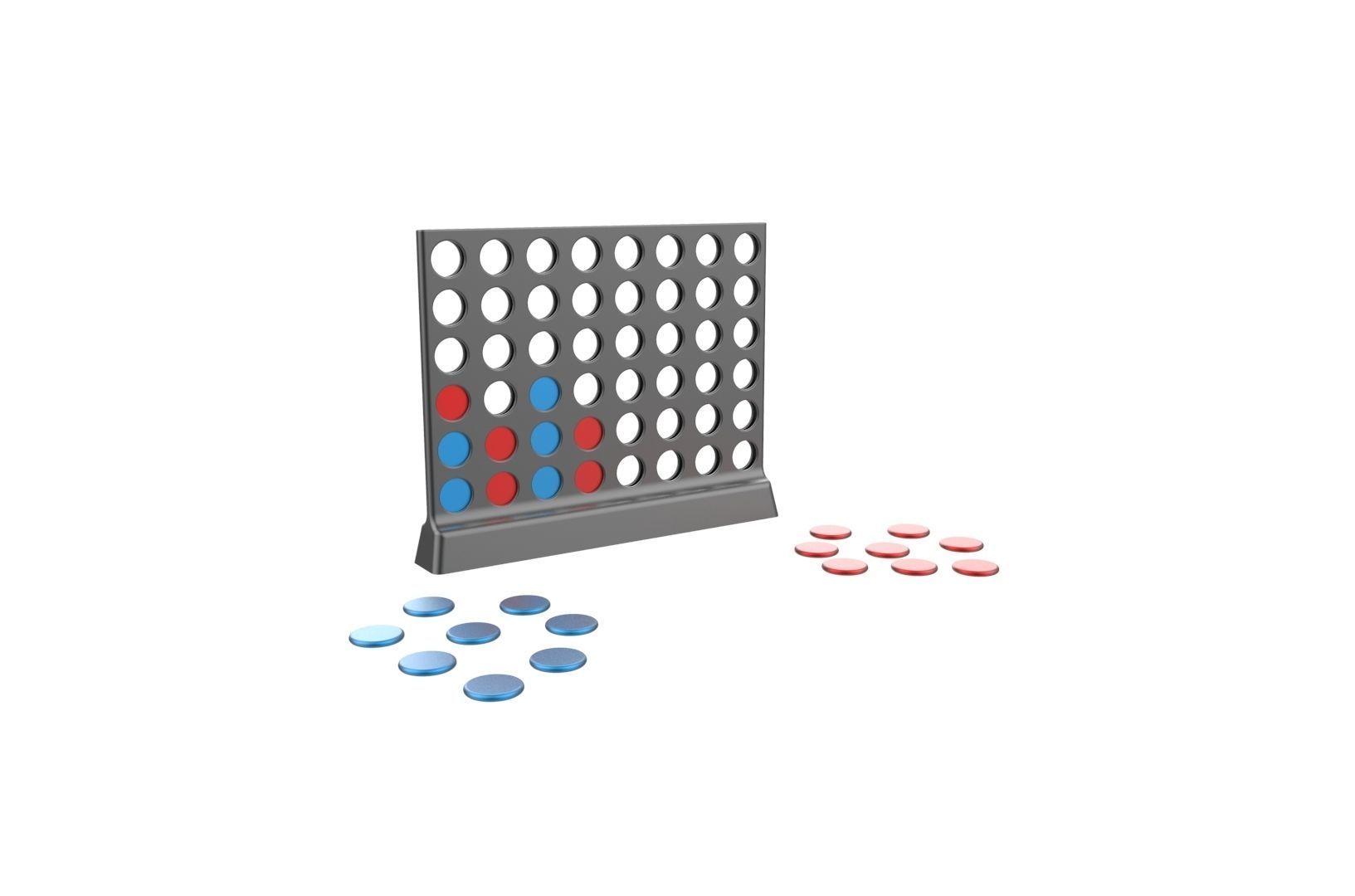 Connect 4 game 3D print model_10