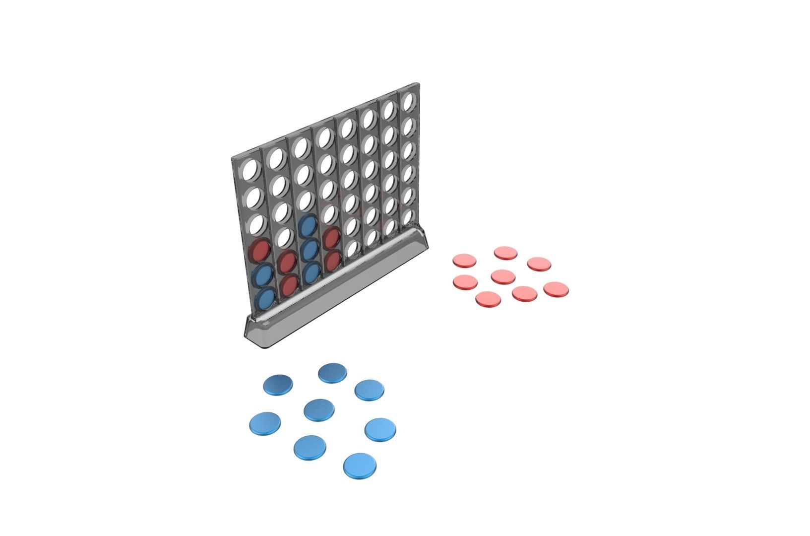 Connect 4 game 3D print model_24