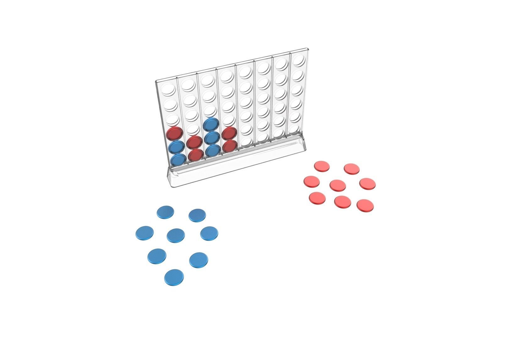 Connect 4 game 3D print model_21