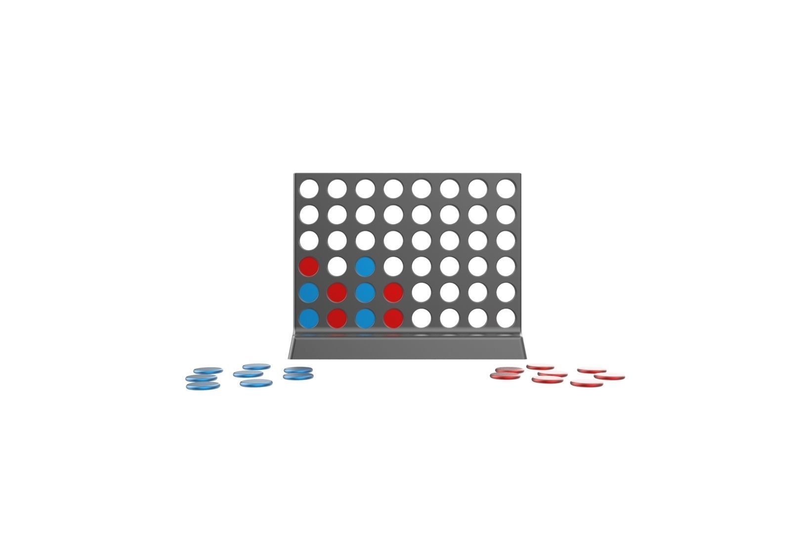 Connect 4 game 3D print model_4