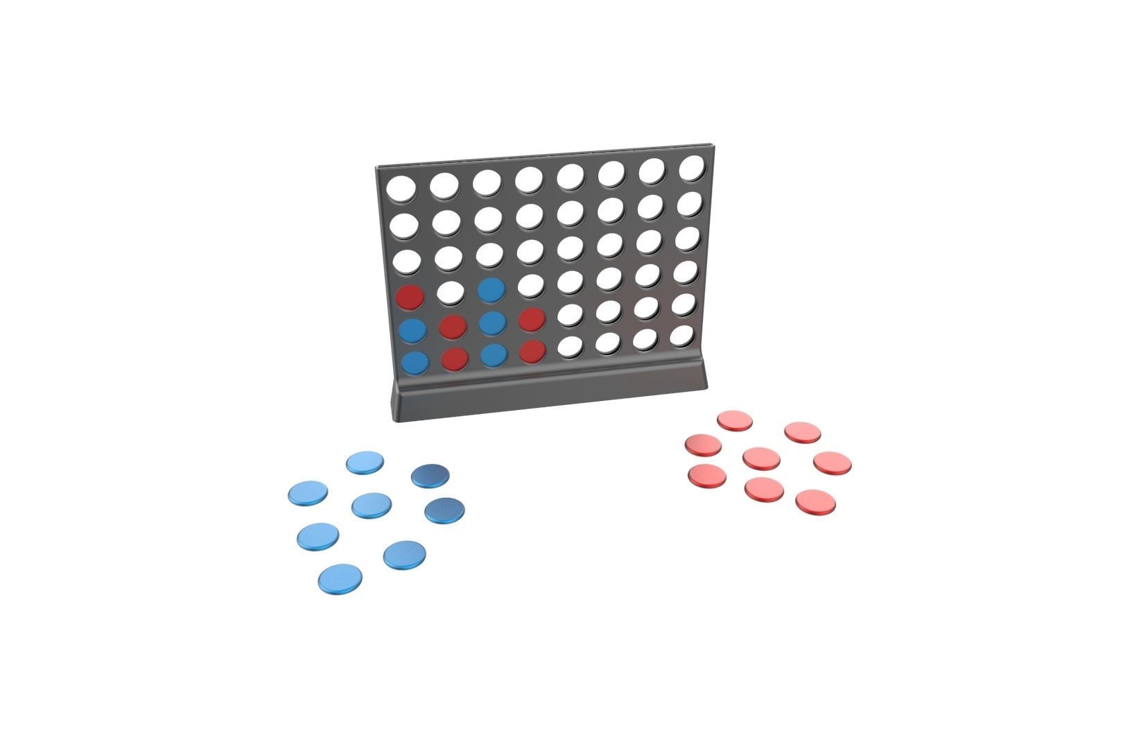 Connect 4 game 3D print model_11