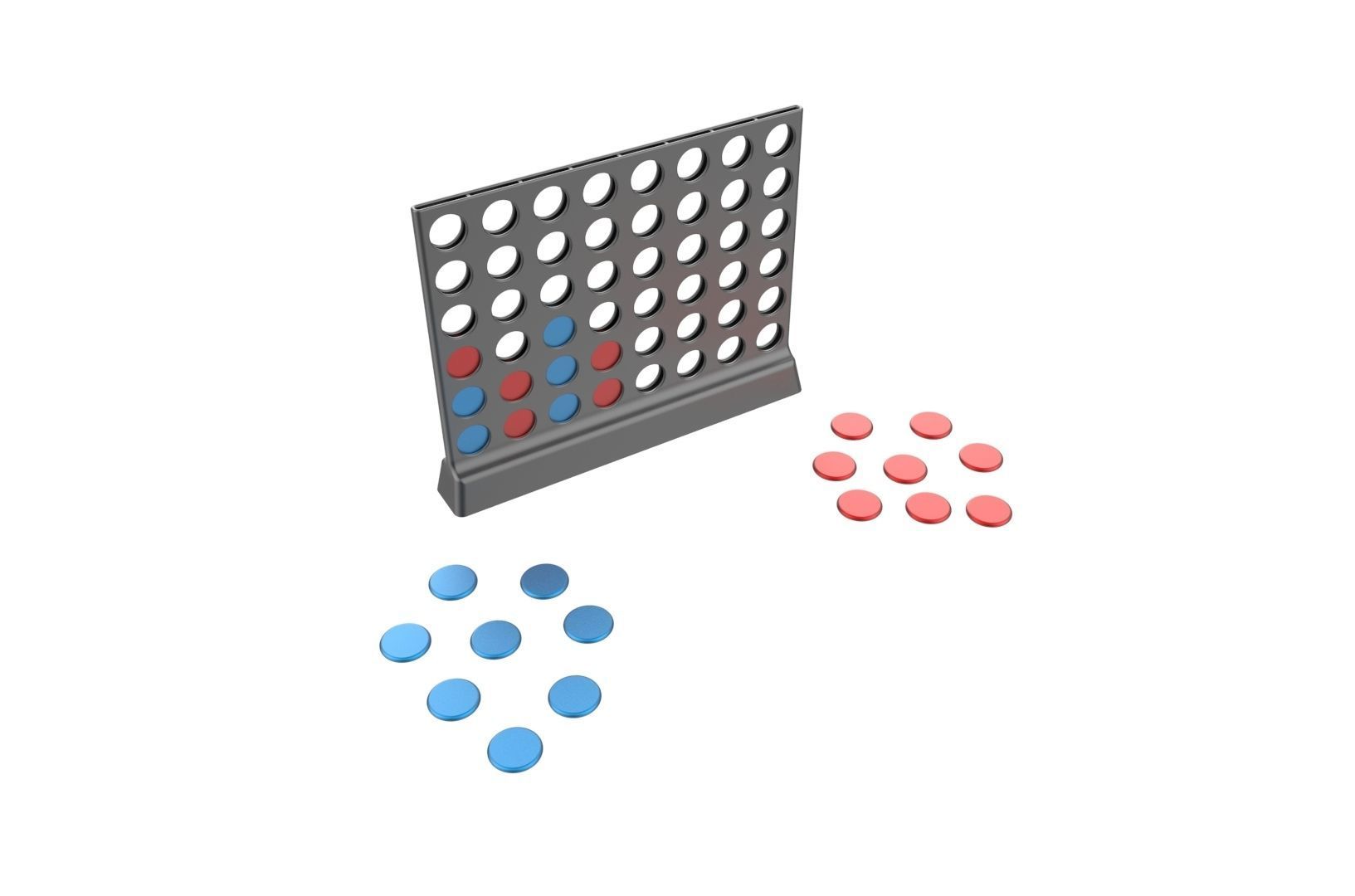 Connect 4 game 3D print model_3